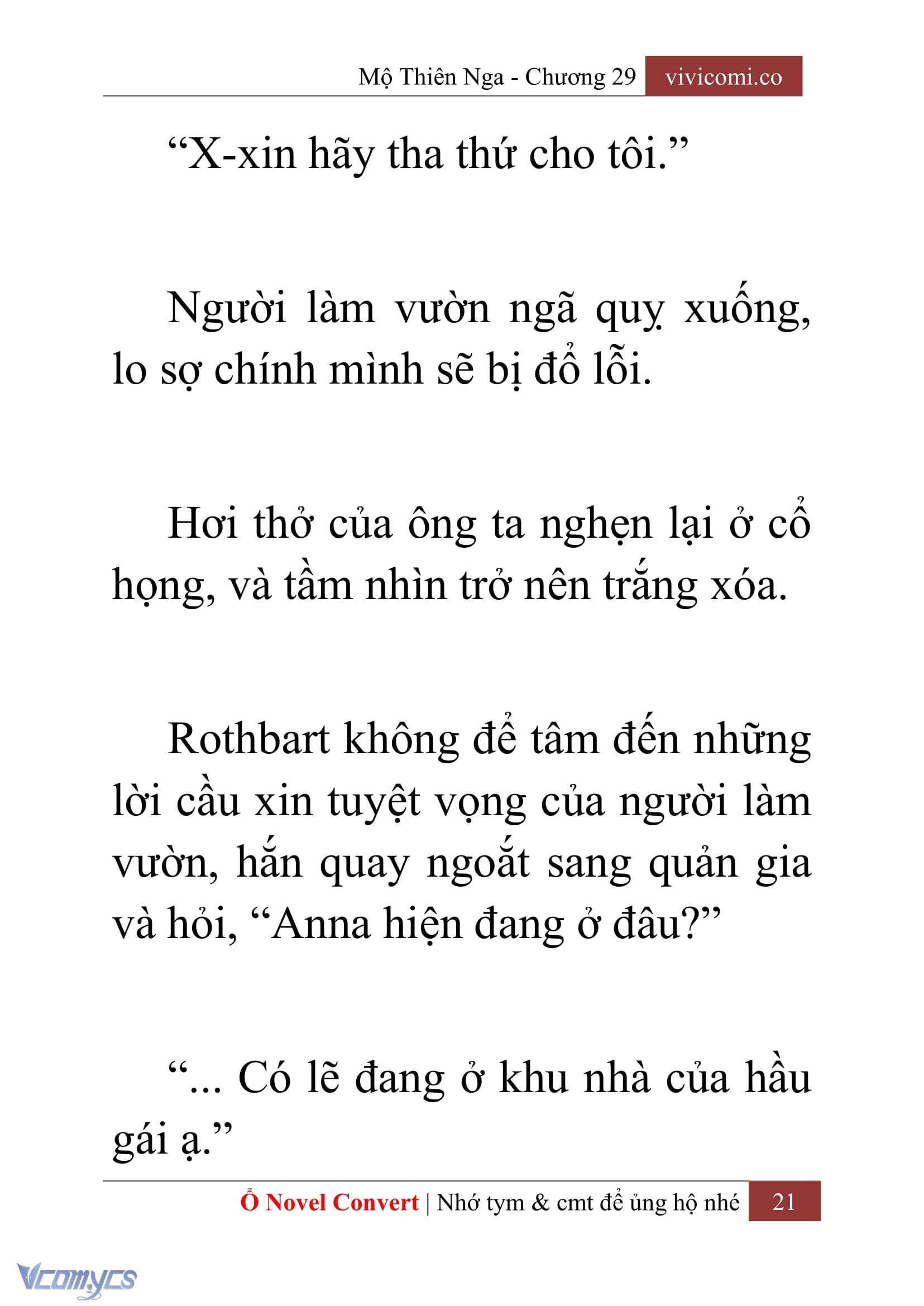 [Novel] Mộ Thiên Nga Chap 29 - Trang 2