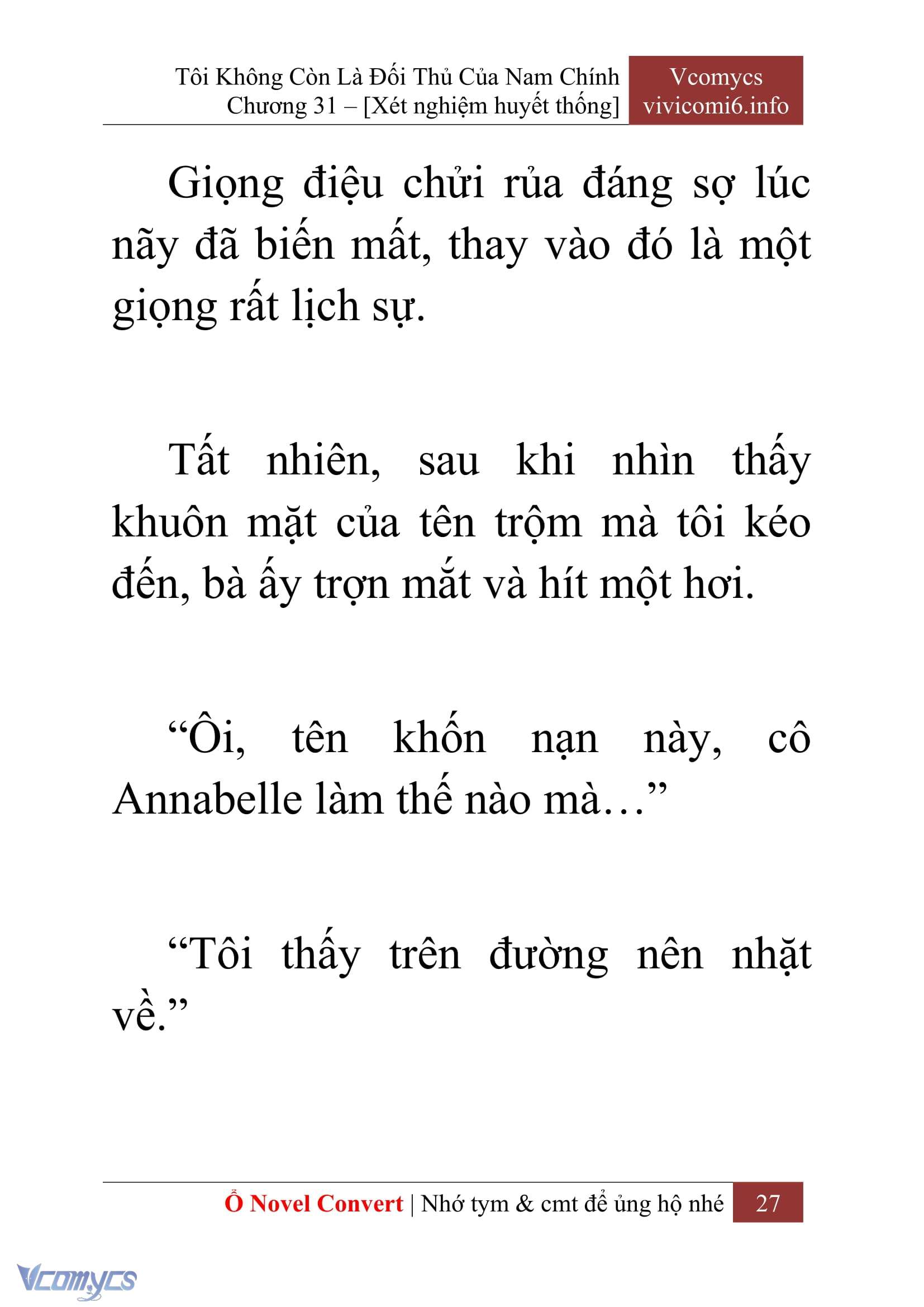 [Novel] Tôi Không Còn Là Đối Thủ Của Nam Chính Chap 31 - Trang 2