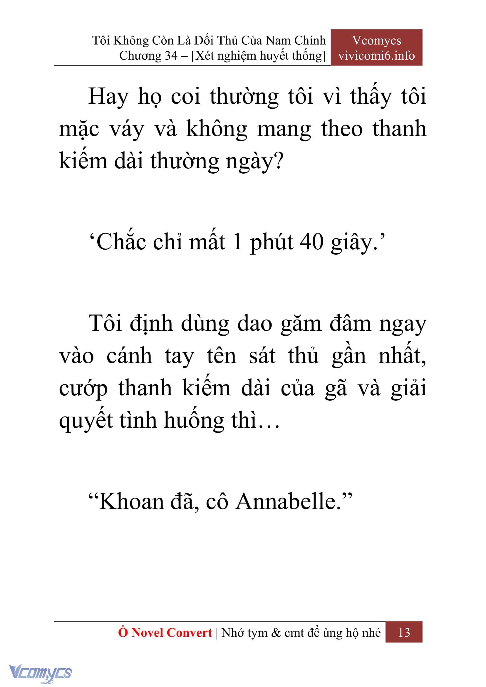 [Novel] Tôi Không Còn Là Đối Thủ Của Nam Chính Chap 34 - Trang 2