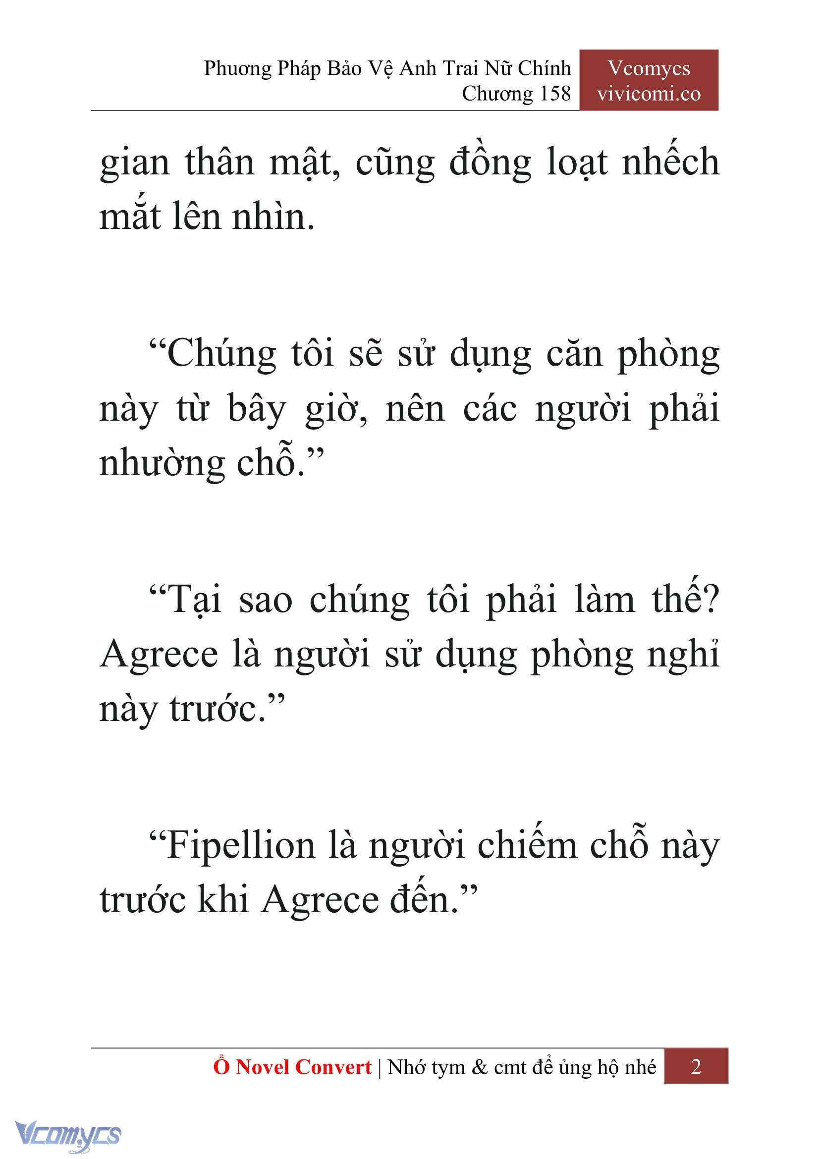 [Novel] Phương Pháp Bảo Vệ Anh Trai Nữ Chính Chap 158 - Trang 2
