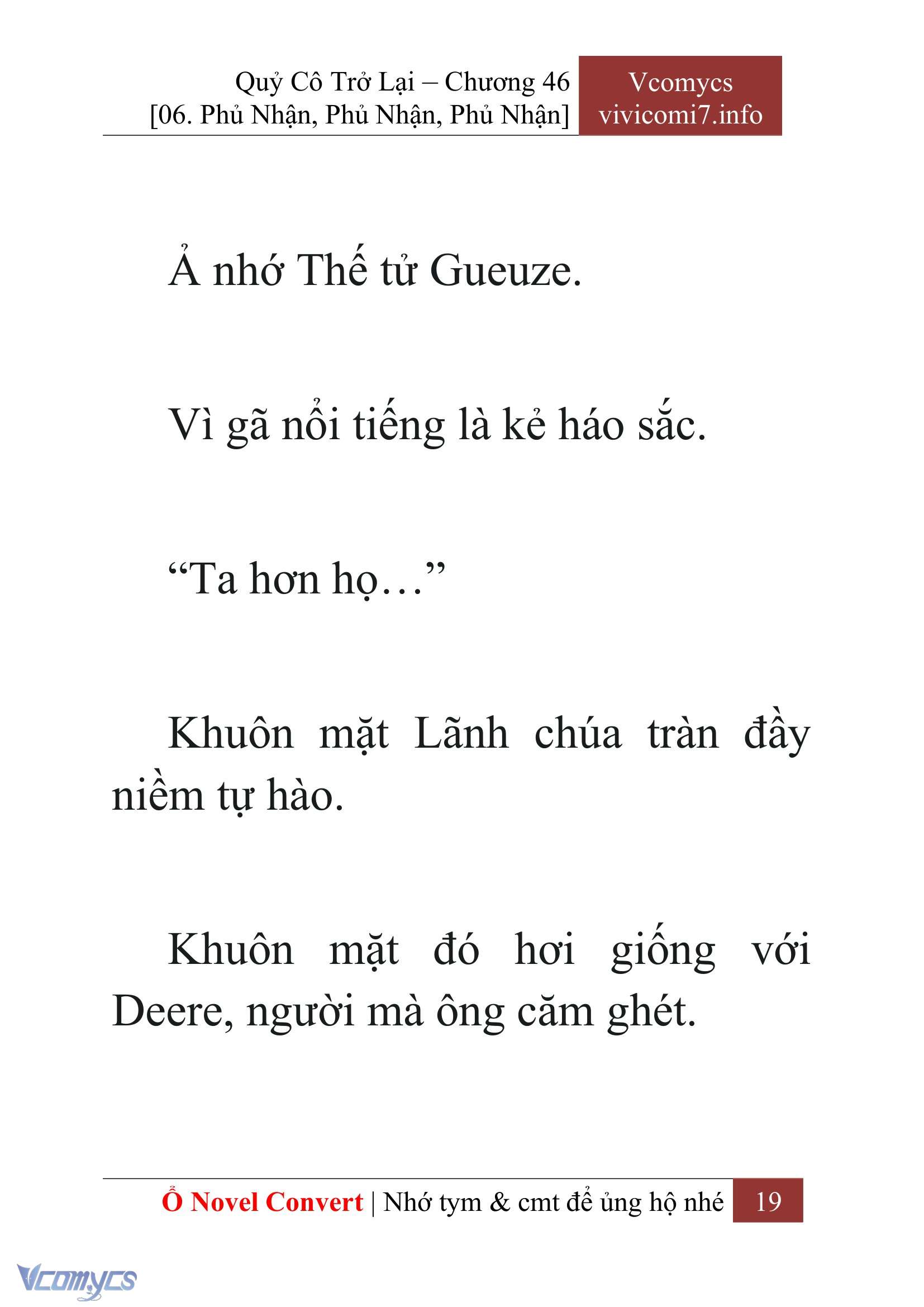 [Novel] Quý Cô Trở Lại Chap 46 - Next Chap 47