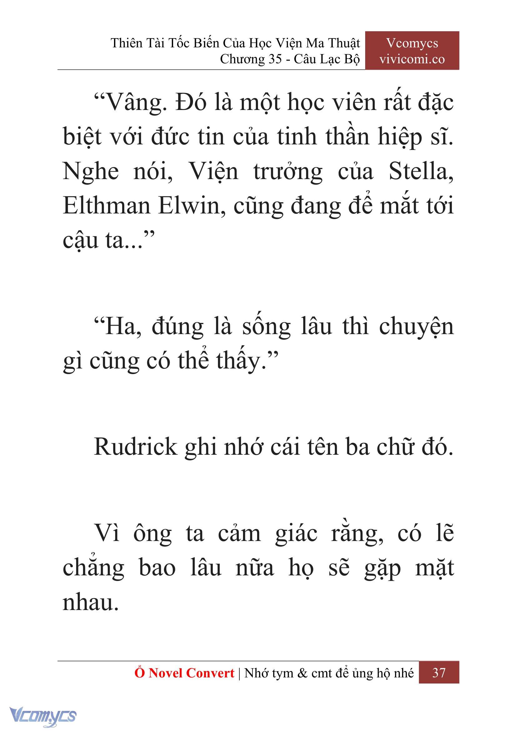 [Novel] Thiên Tài Tốc Biến Của Học Viện Ma Thuật Chap 35 - Next Chap 36