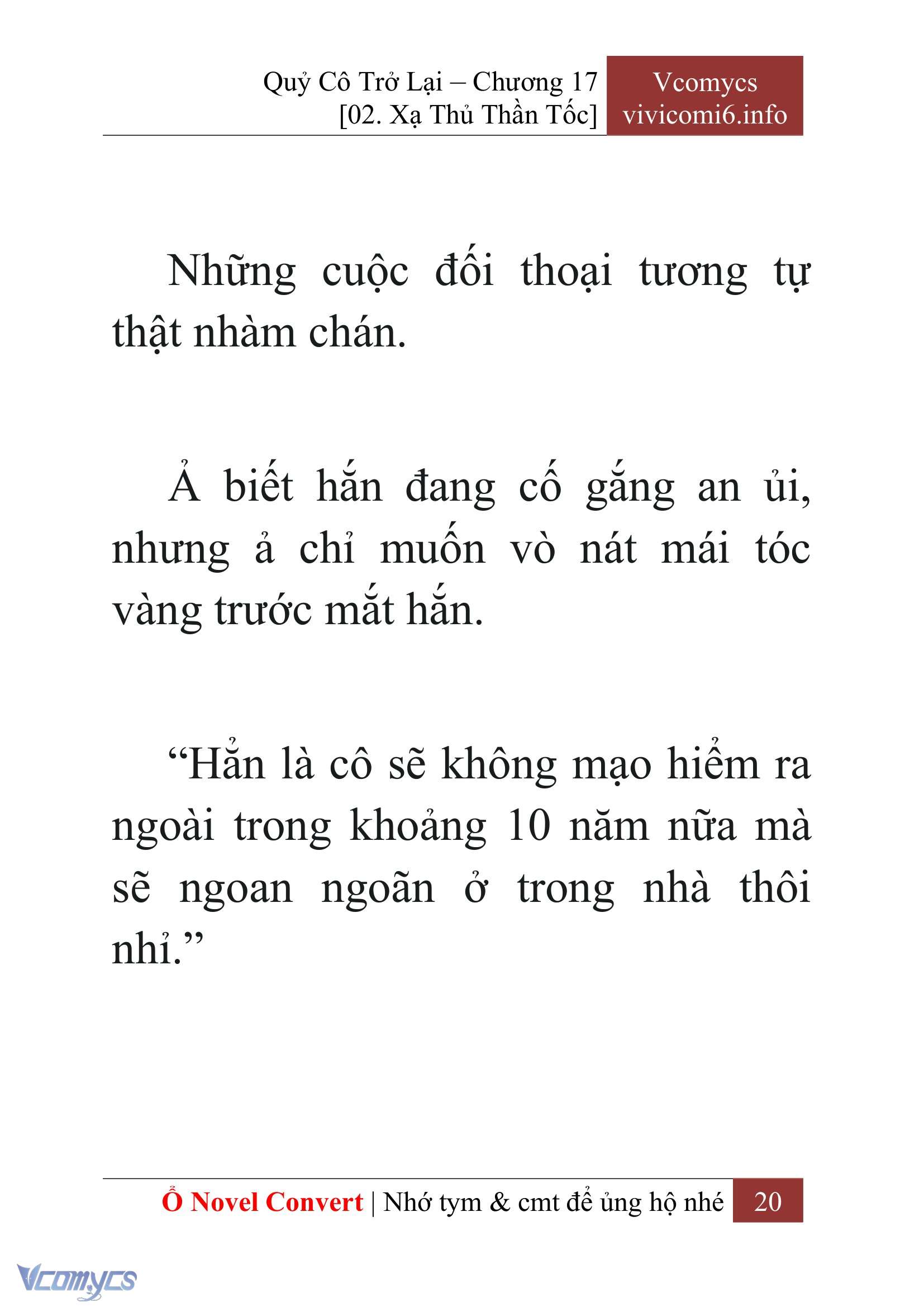 [Novel] Quý Cô Trở Lại Chap 17 - Next Chap 18