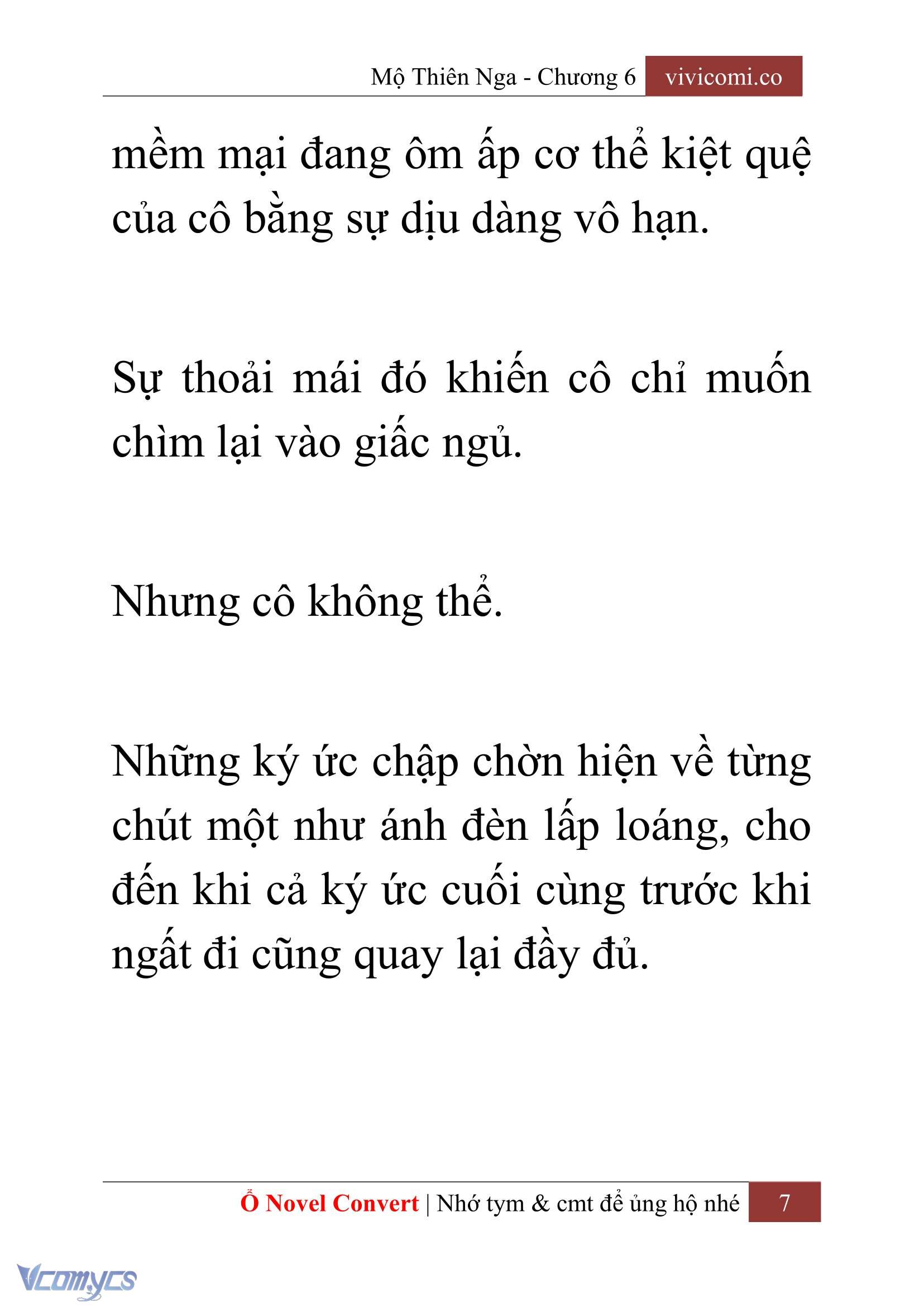 [Novel] Mộ Thiên Nga Chap 6 - Trang 2