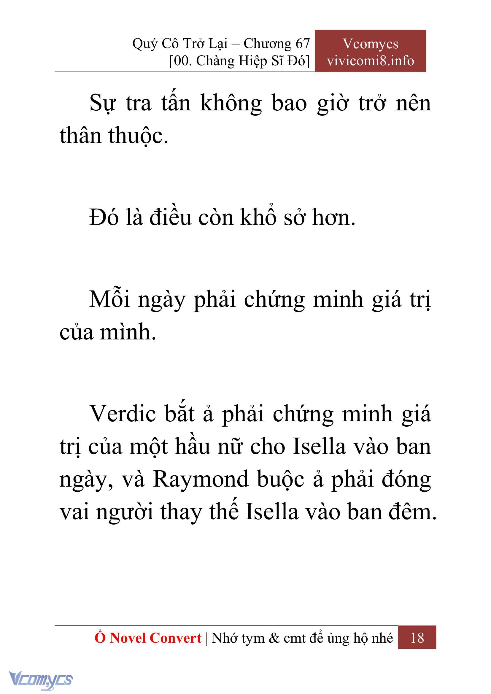 [Novel] Quý Cô Trở Lại Chap 67 - Trang 2