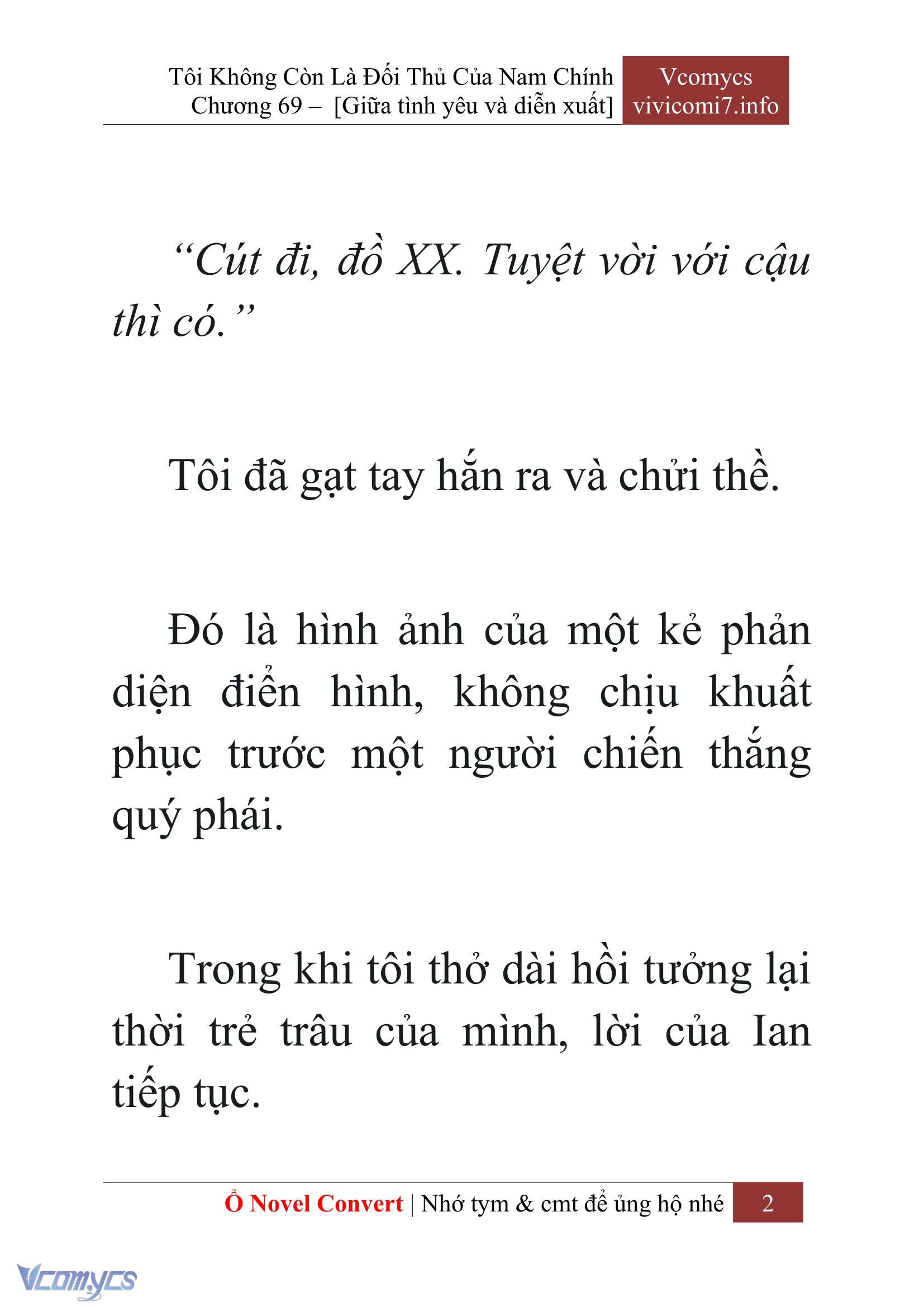 [Novel] Tôi Không Còn Là Đối Thủ Của Nam Chính Chap 69 - Trang 2
