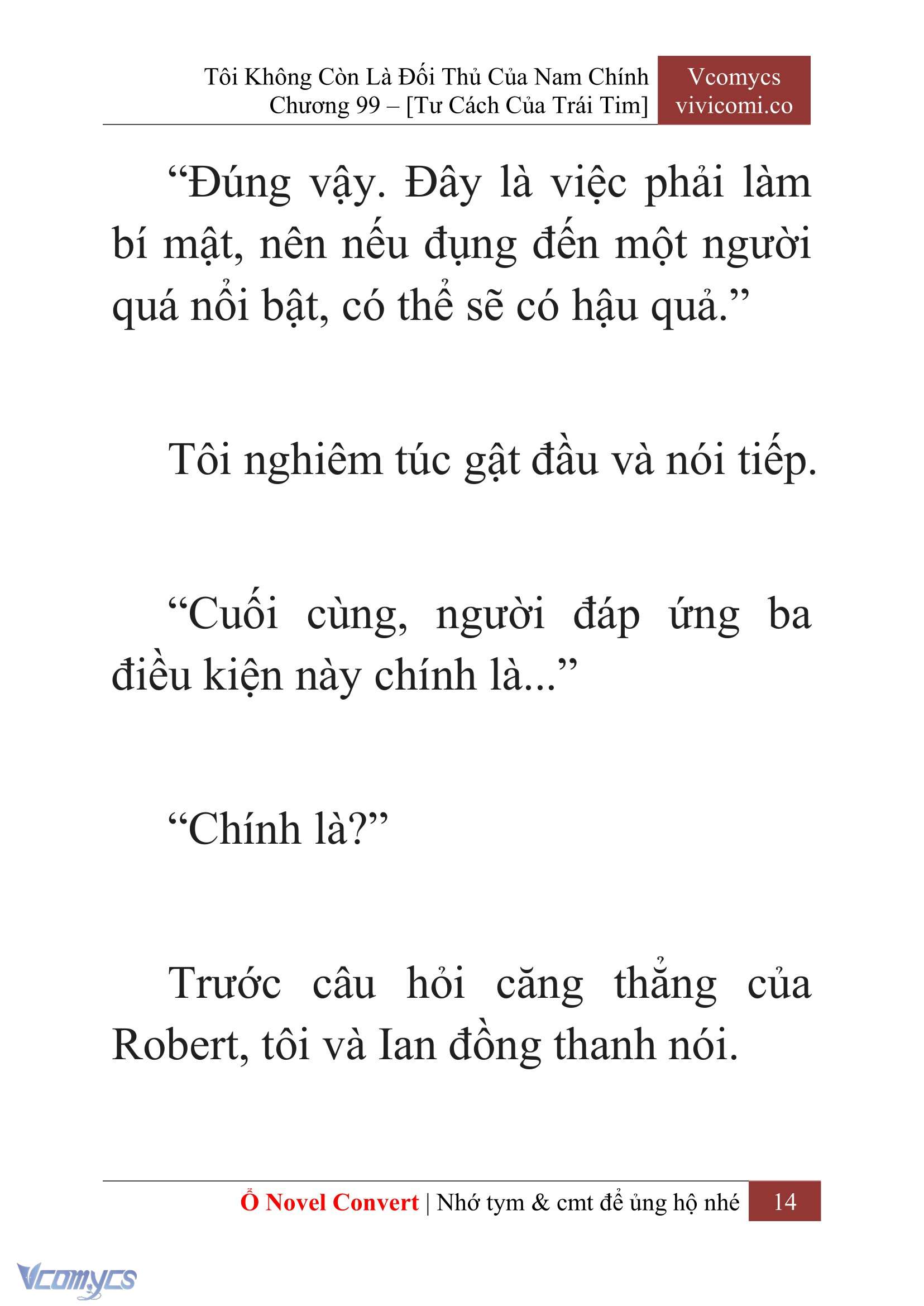 [Novel] Tôi Không Còn Là Đối Thủ Của Nam Chính Chap 99 - Trang 2