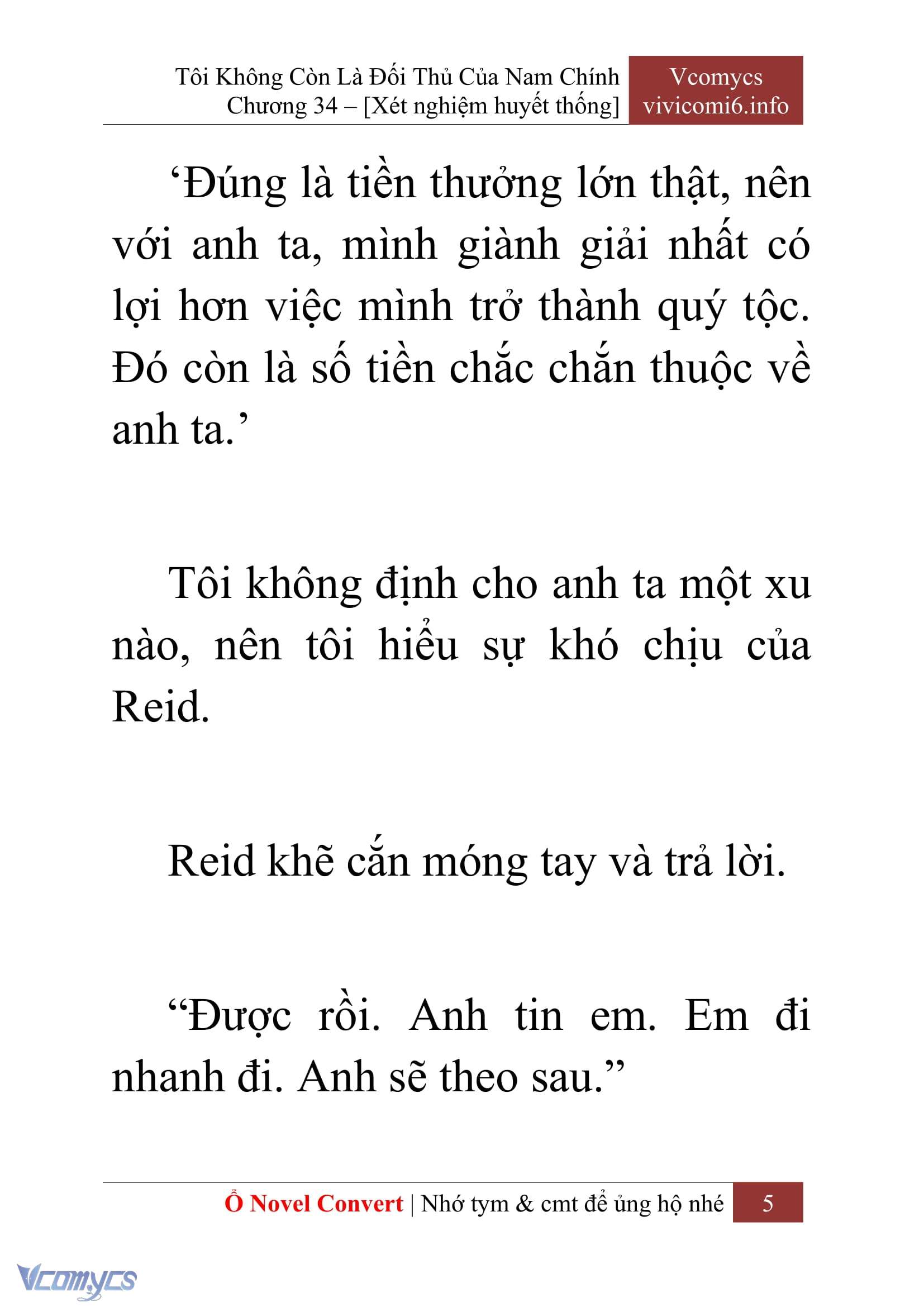 [Novel] Tôi Không Còn Là Đối Thủ Của Nam Chính Chap 34 - Trang 2