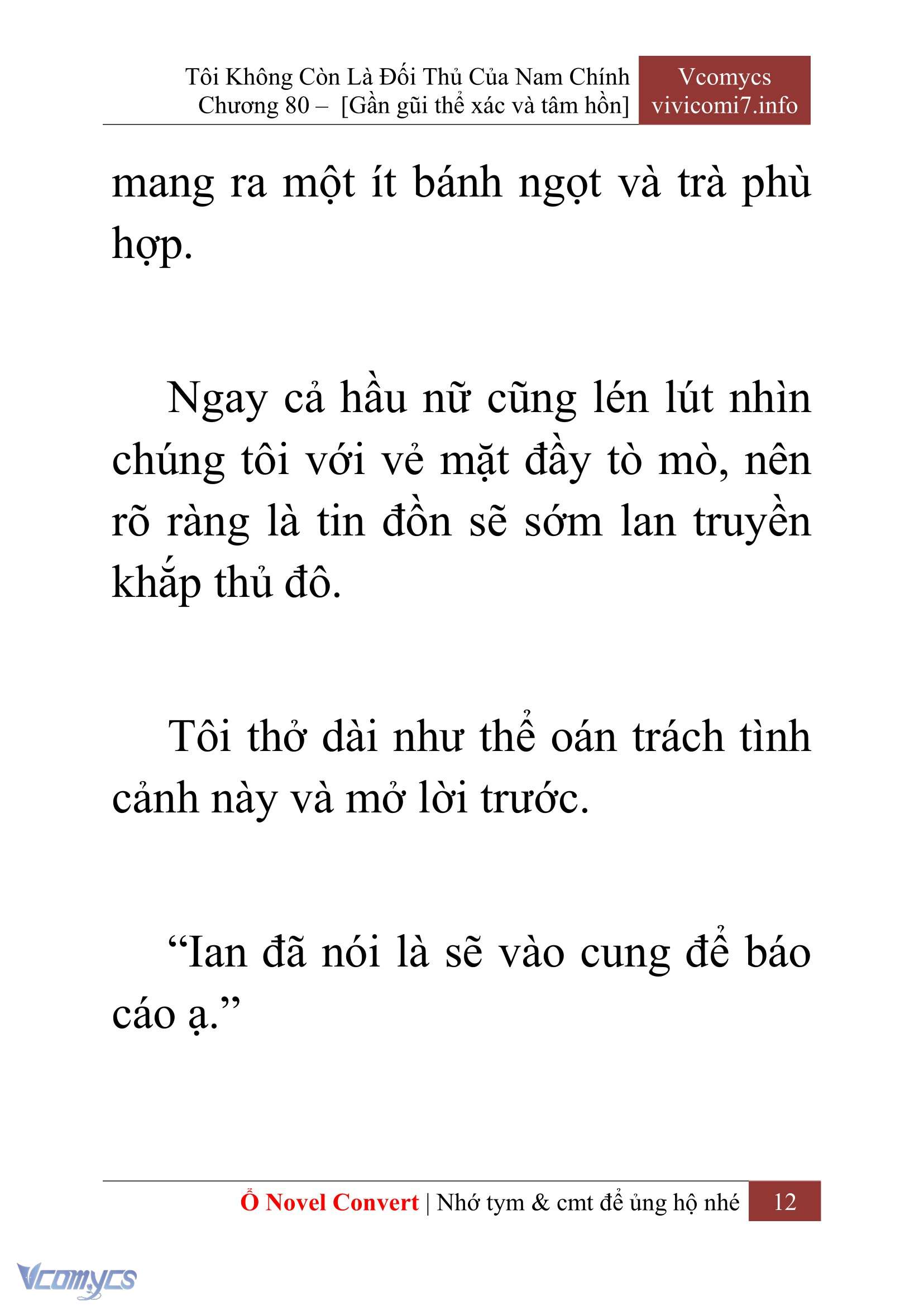 [Novel] Tôi Không Còn Là Đối Thủ Của Nam Chính Chap 80 - Trang 2