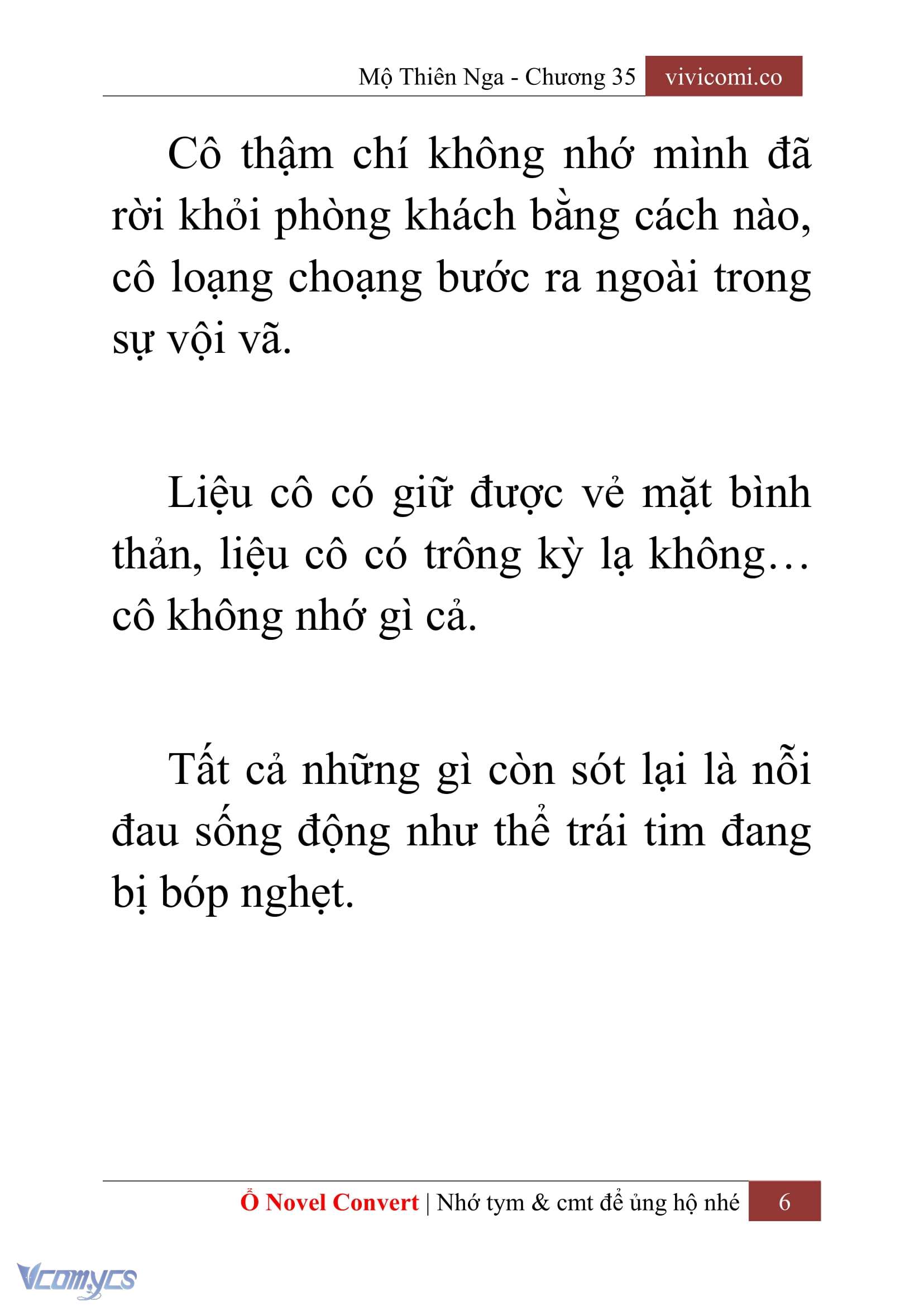 [Novel] Mộ Thiên Nga Chap 35 - Trang 2