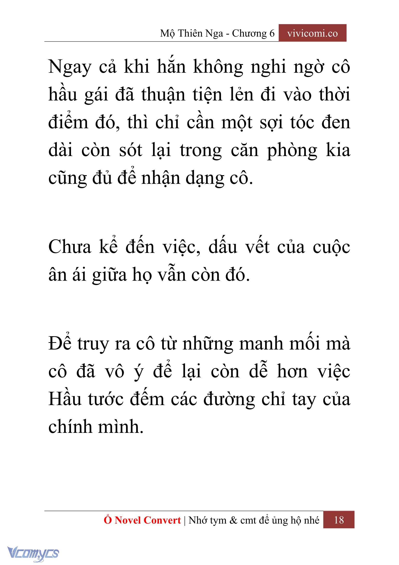 [Novel] Mộ Thiên Nga Chap 6 - Trang 2