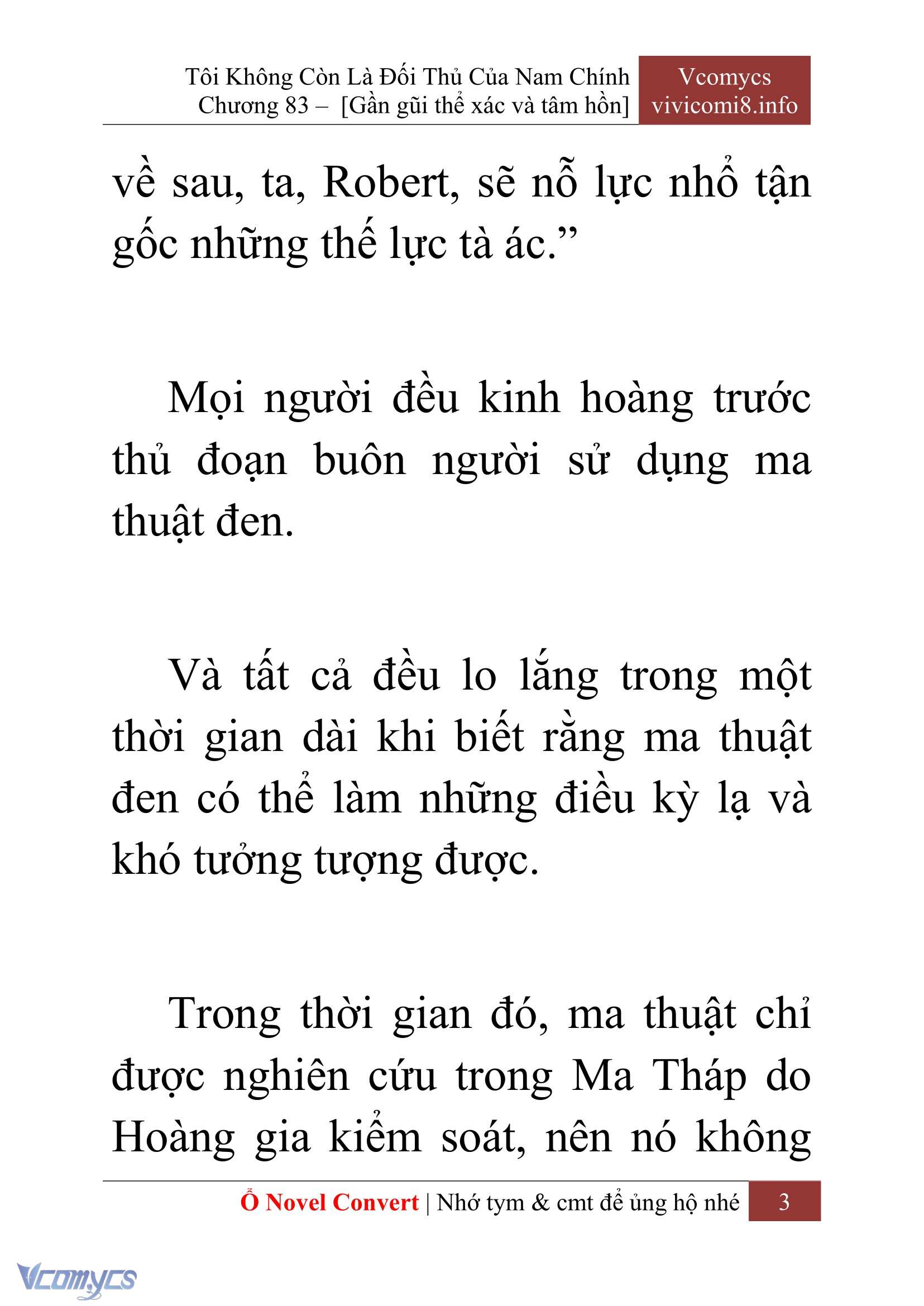 [Novel] Tôi Không Còn Là Đối Thủ Của Nam Chính Chap 83 - Trang 2