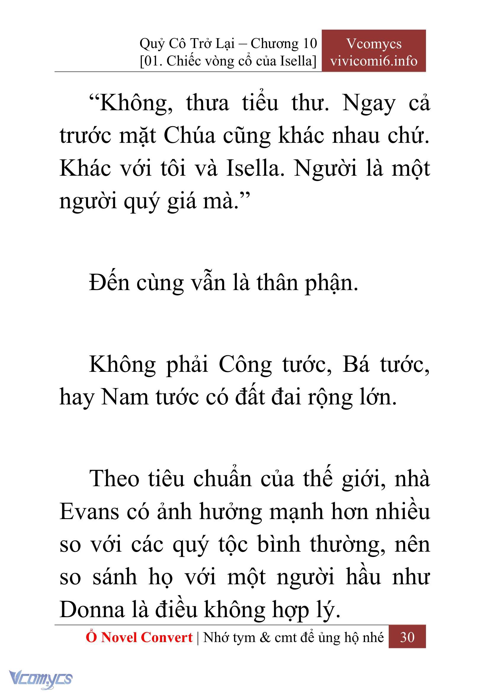 [Novel] Quý Cô Trở Lại Chap 10 - Trang 2