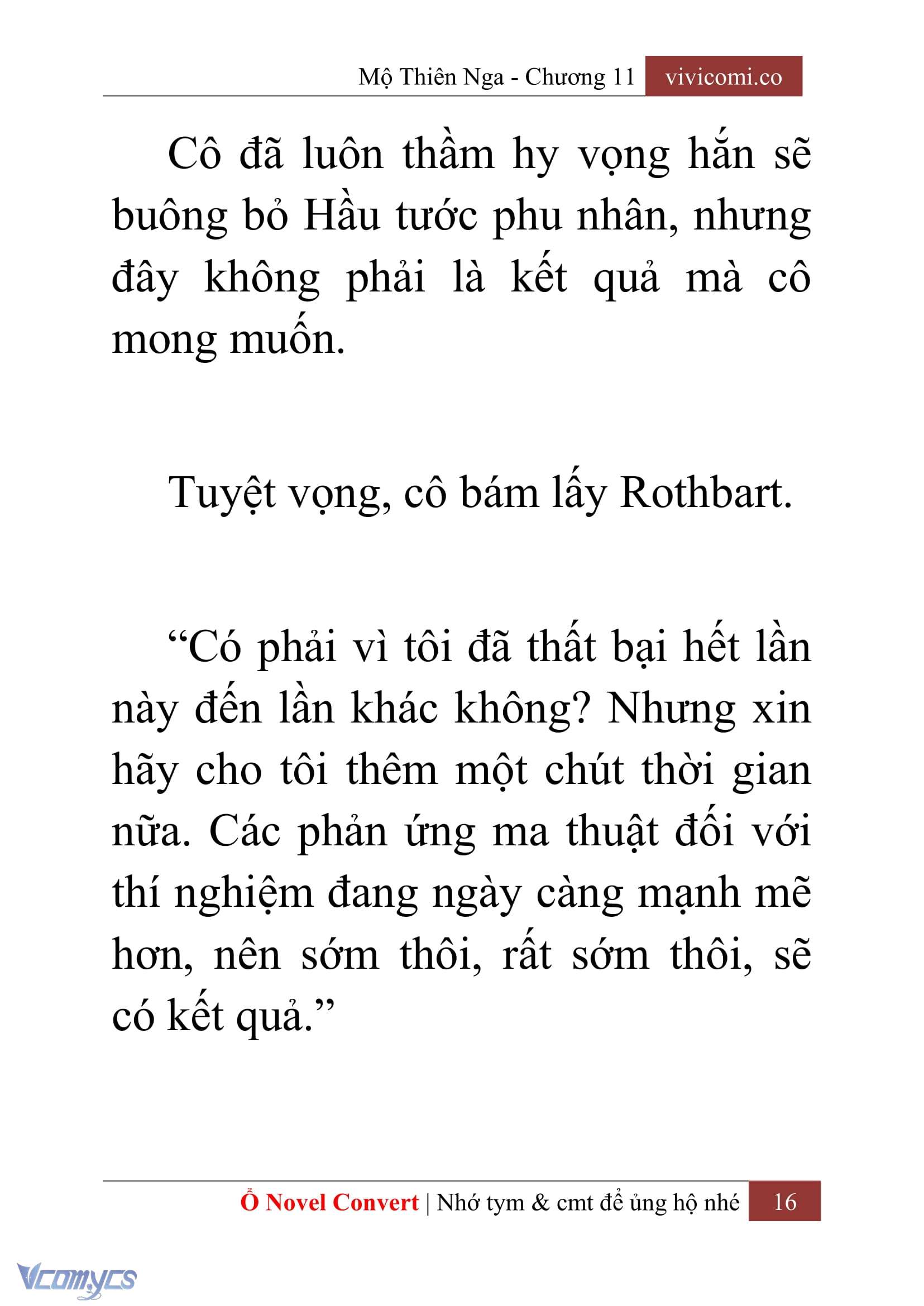 [Novel] Mộ Thiên Nga Chap 11 - Trang 2