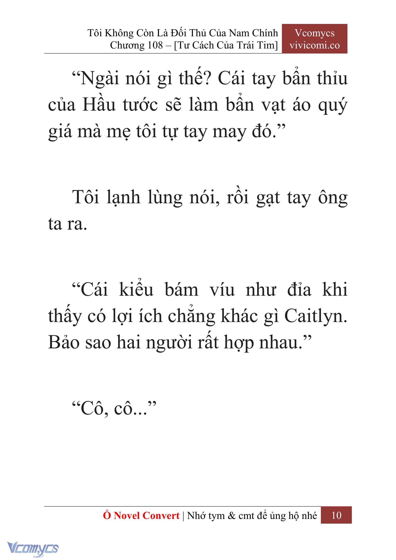 [Novel] Tôi Không Còn Là Đối Thủ Của Nam Chính Chap 108 - Trang 2