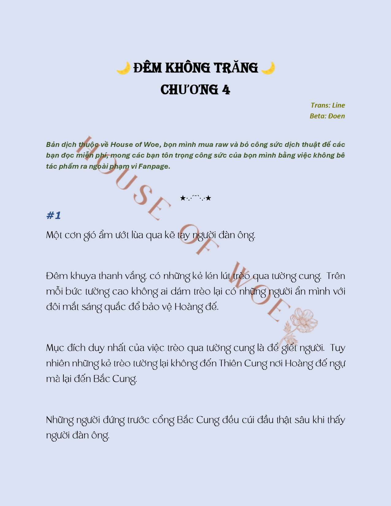 [NOVEL] ĐÊM KHÔNG TRĂNG Chap 4 - Trang 2