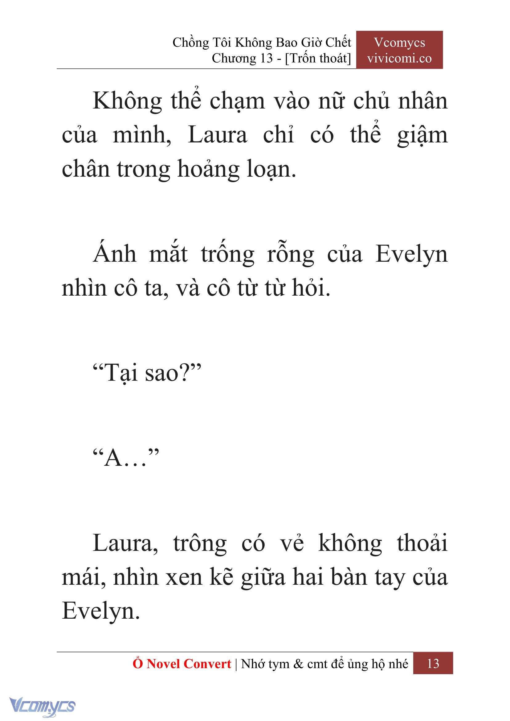 [Novel] Chồng Tôi Không Bao Giờ Chết Chap 13 - Trang 2