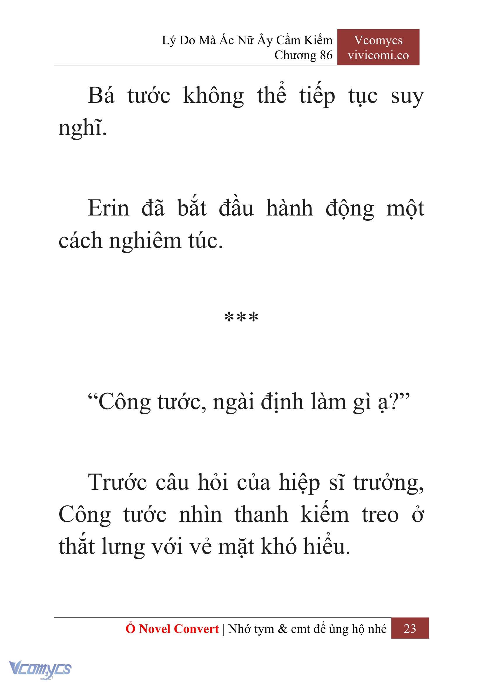 [Novel] Lý Do Mà Ác Nữ Ấy Cầm Kiếm Chap 86 - Trang 2