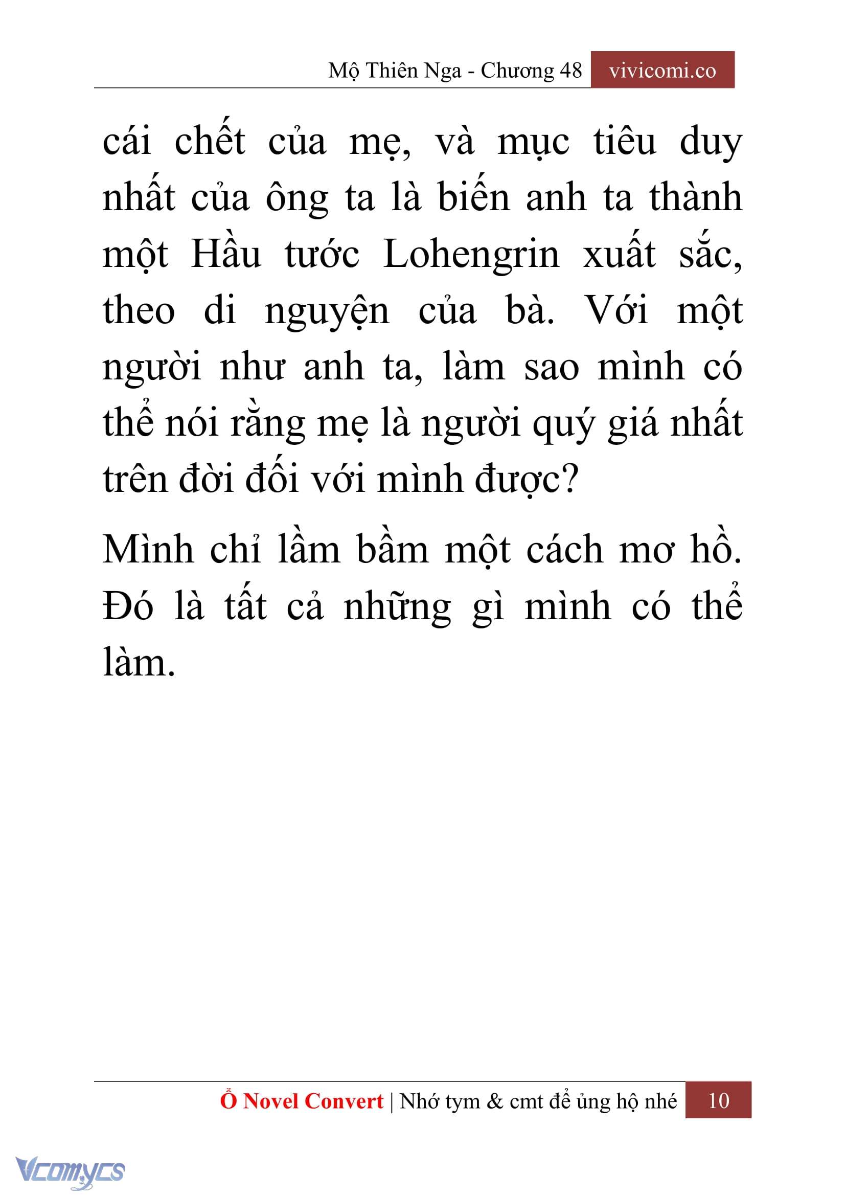 [Novel] Mộ Thiên Nga Chap 48 - Trang 2
