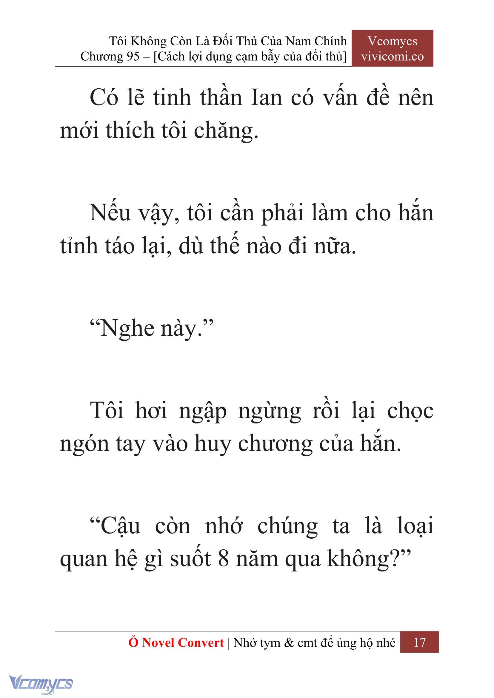 [Novel] Tôi Không Còn Là Đối Thủ Của Nam Chính Chap 95 - Trang 2
