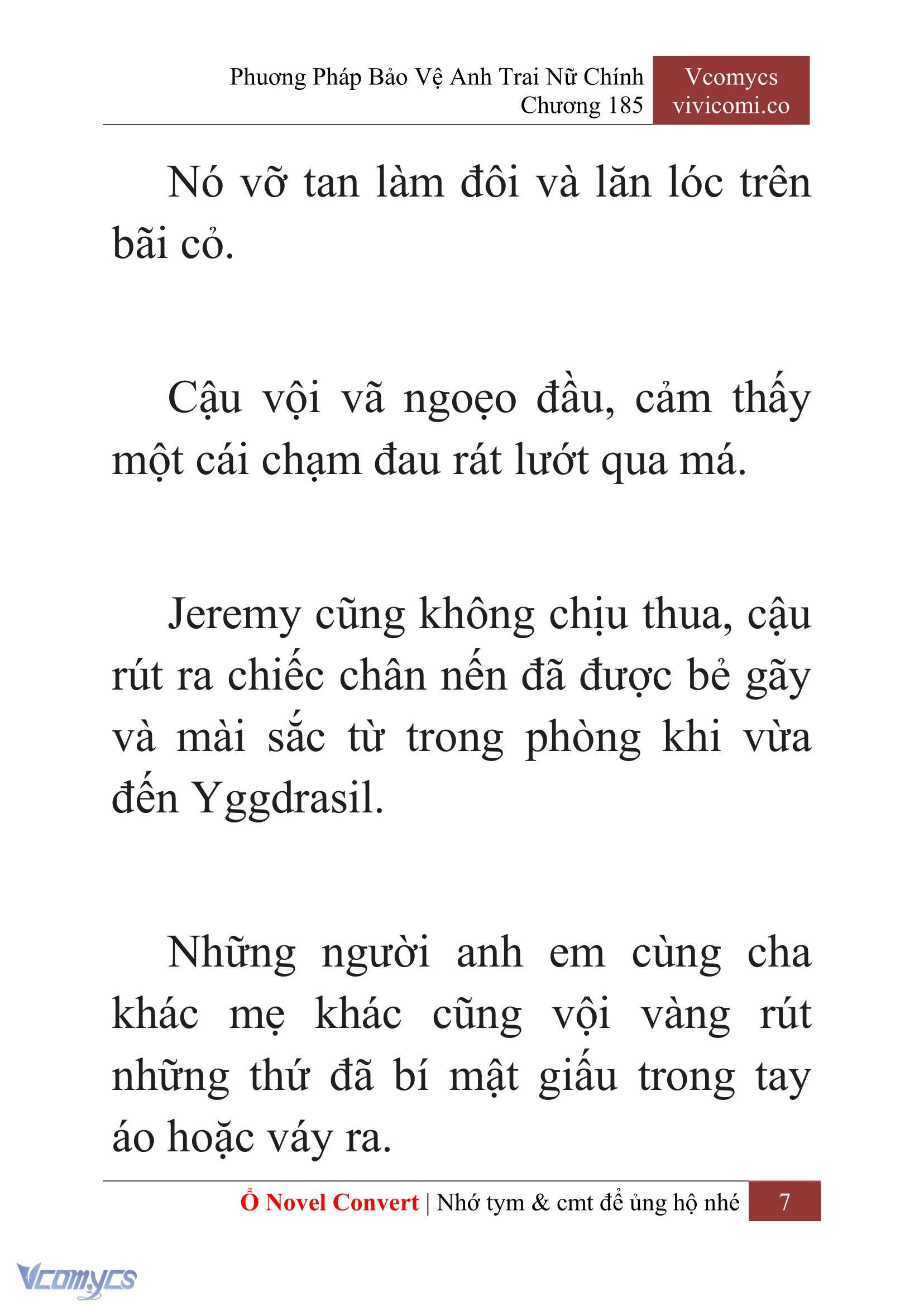 [Novel] Phương Pháp Bảo Vệ Anh Trai Nữ Chính Chap 185 - Trang 2