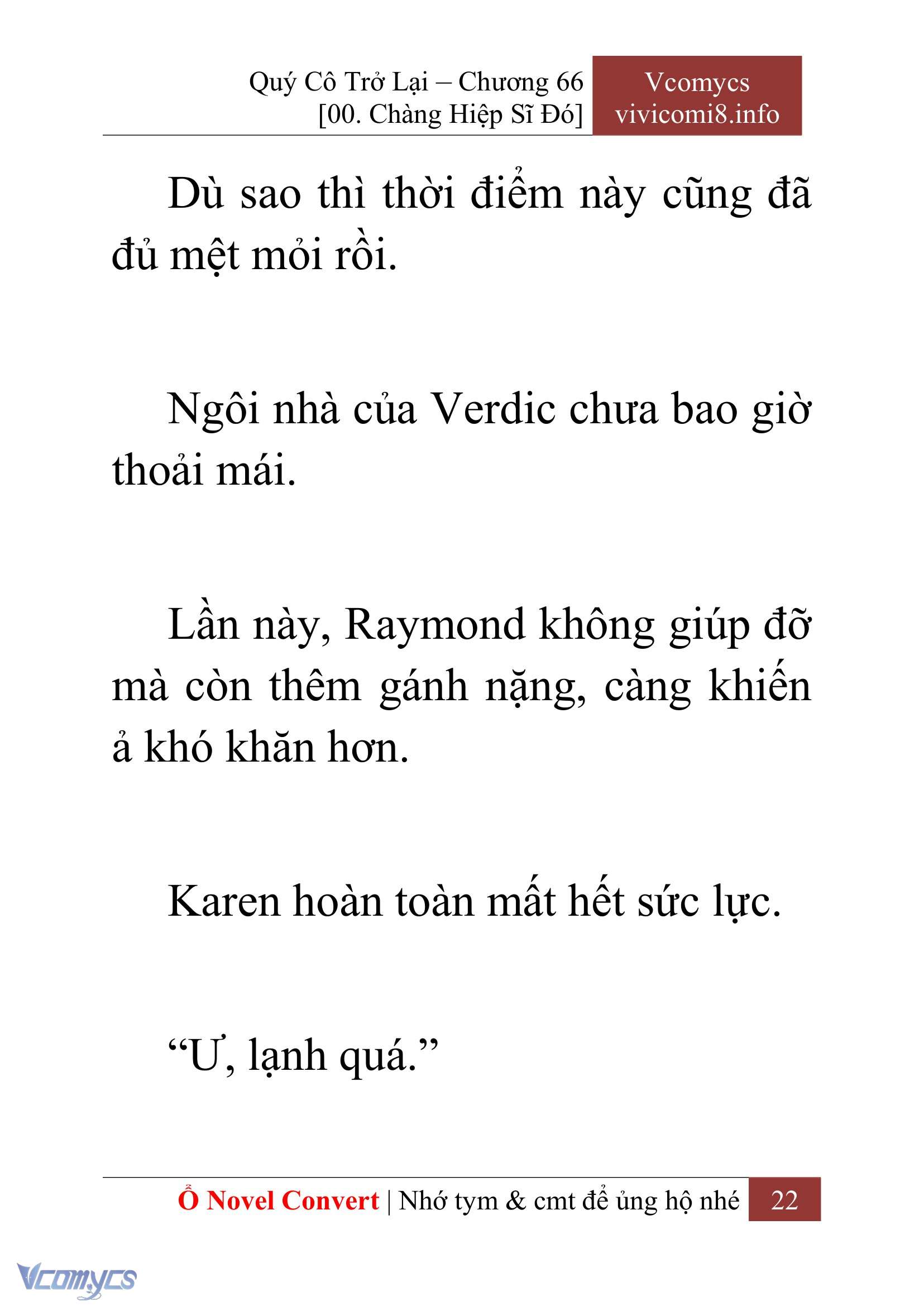 [Novel] Quý Cô Trở Lại Chap 66 - Trang 2