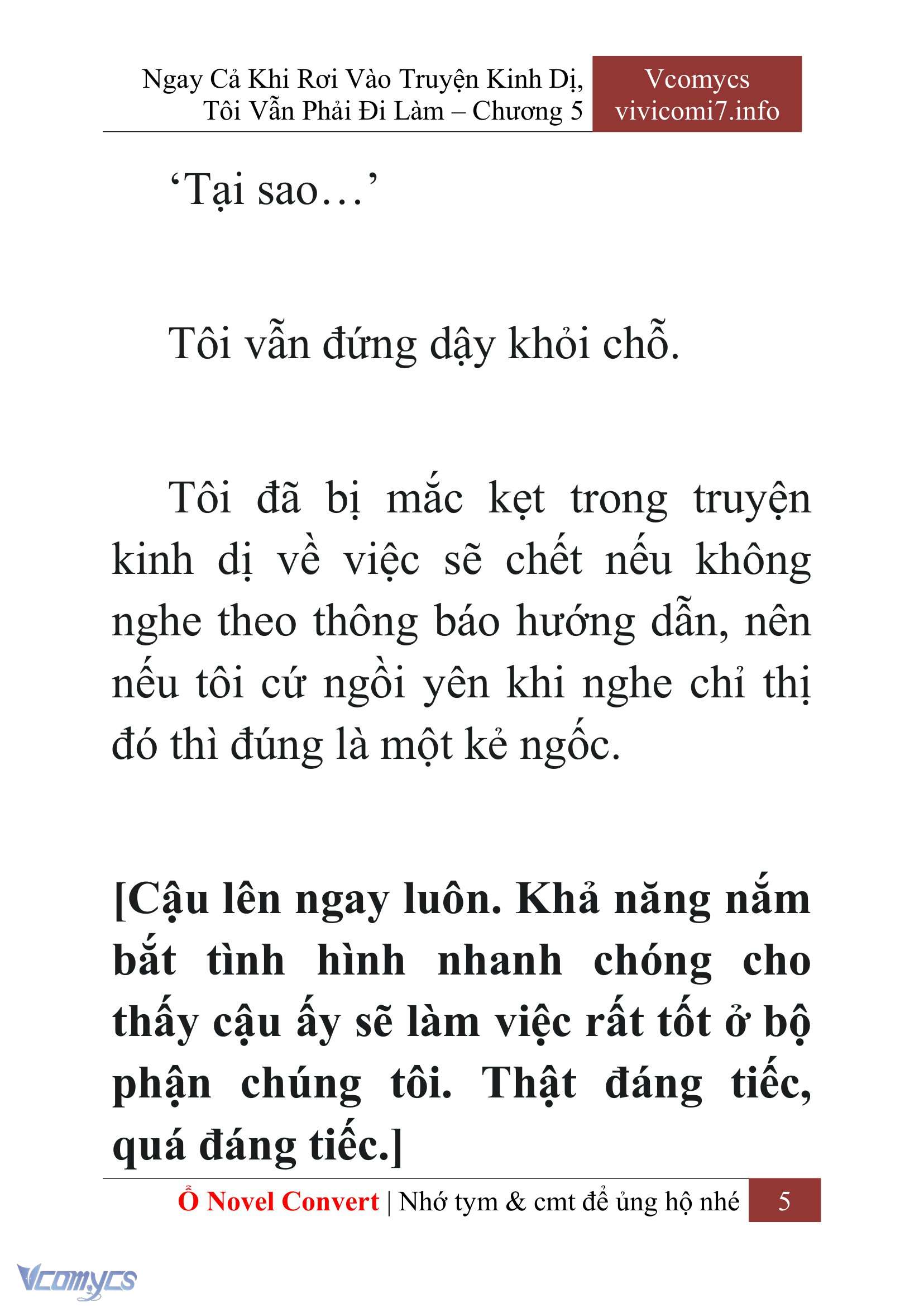 [Novel] Ngay Cả Khi Rơi Vào Truyện Kinh Dị, Tôi Vẫn Phải Đi Làm Chap 5 - Trang 2