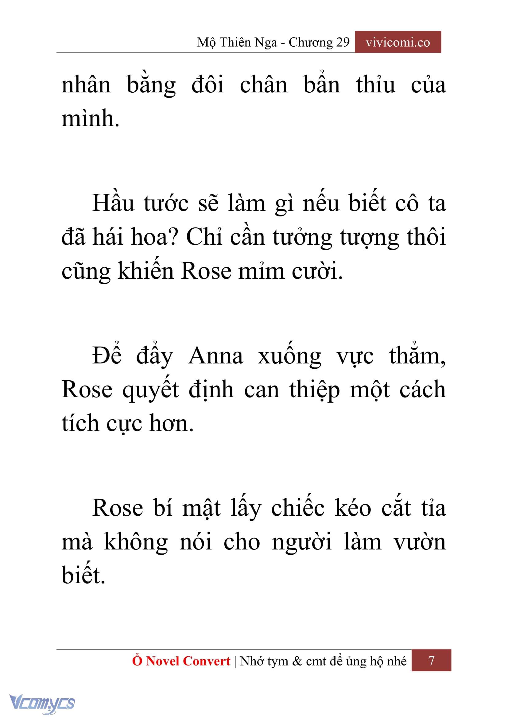 [Novel] Mộ Thiên Nga Chap 29 - Trang 2