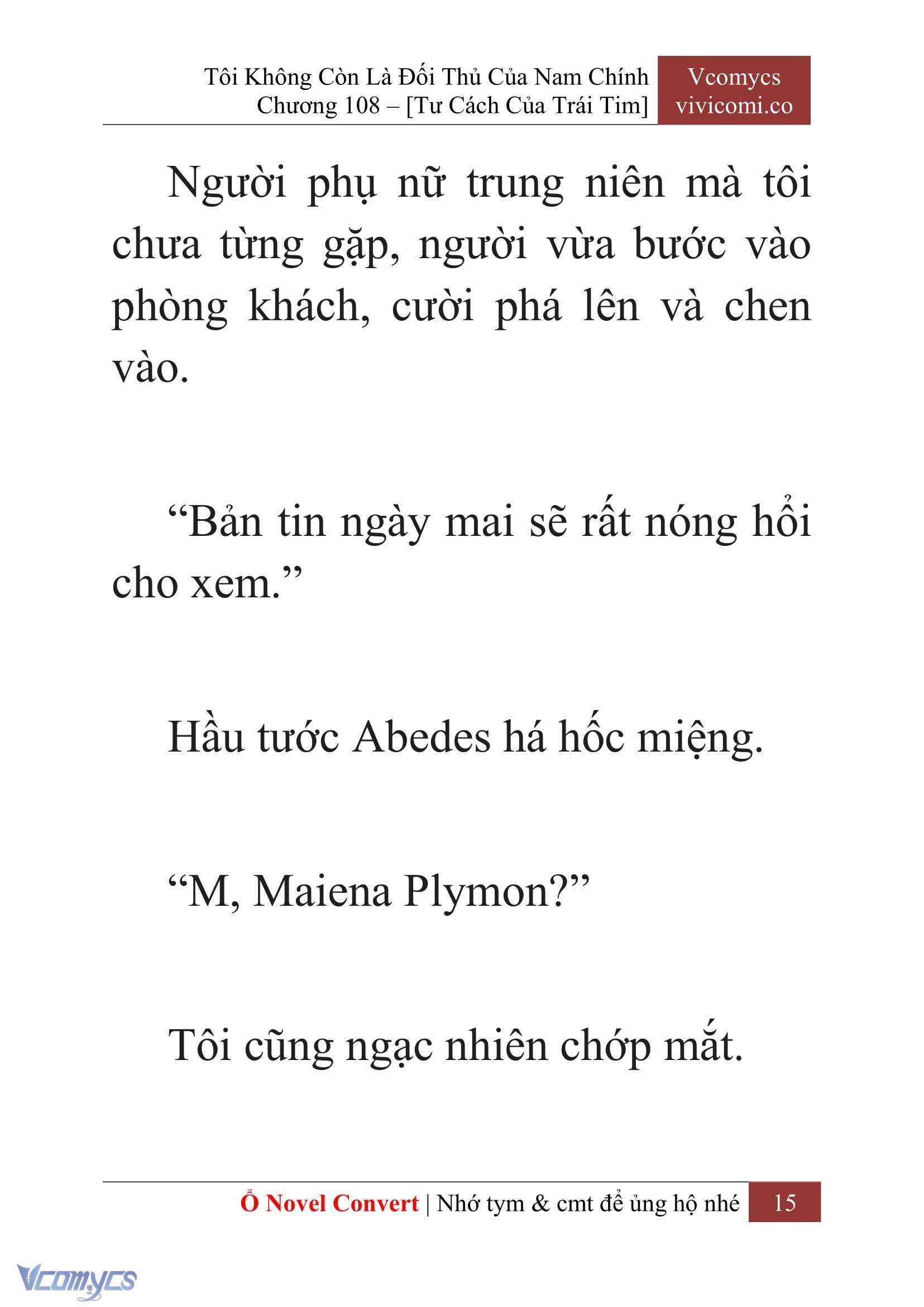 [Novel] Tôi Không Còn Là Đối Thủ Của Nam Chính Chap 108 - Trang 2