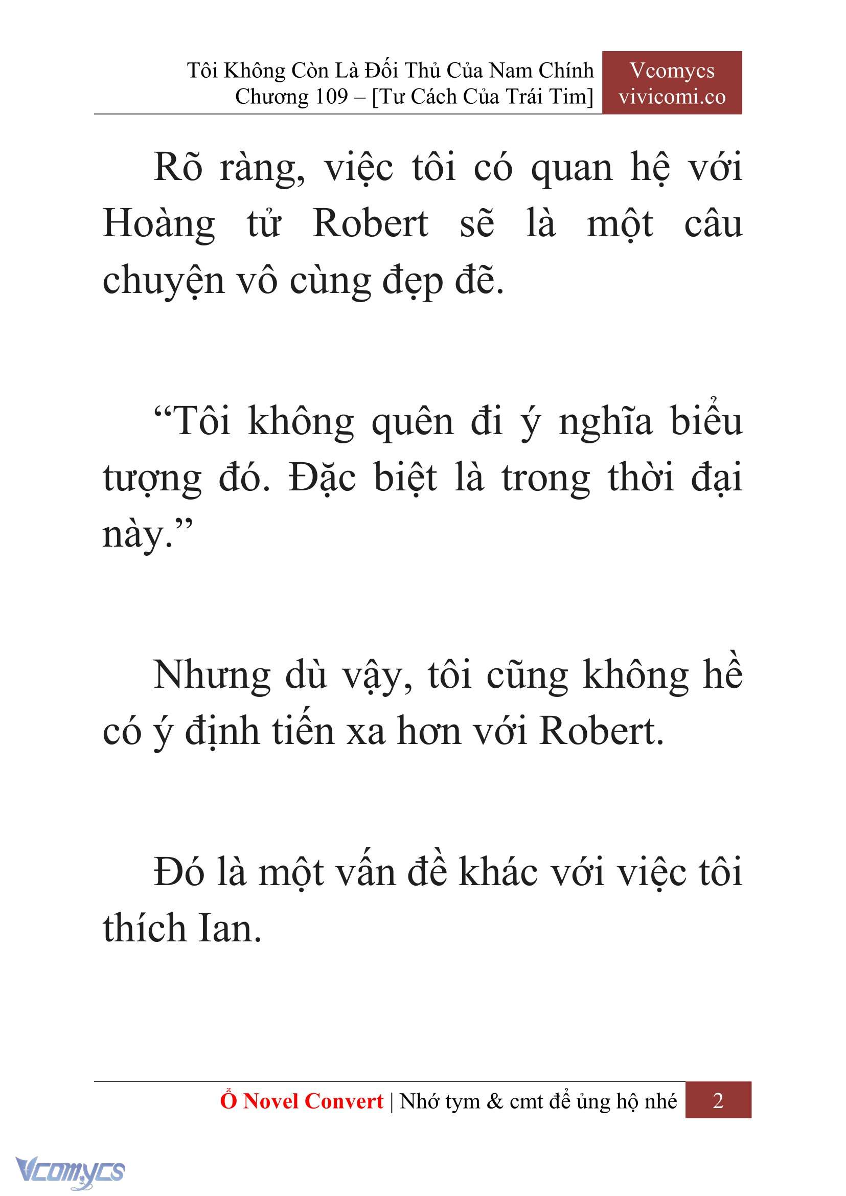 [Novel] Tôi Không Còn Là Đối Thủ Của Nam Chính Chap 109 - Trang 2