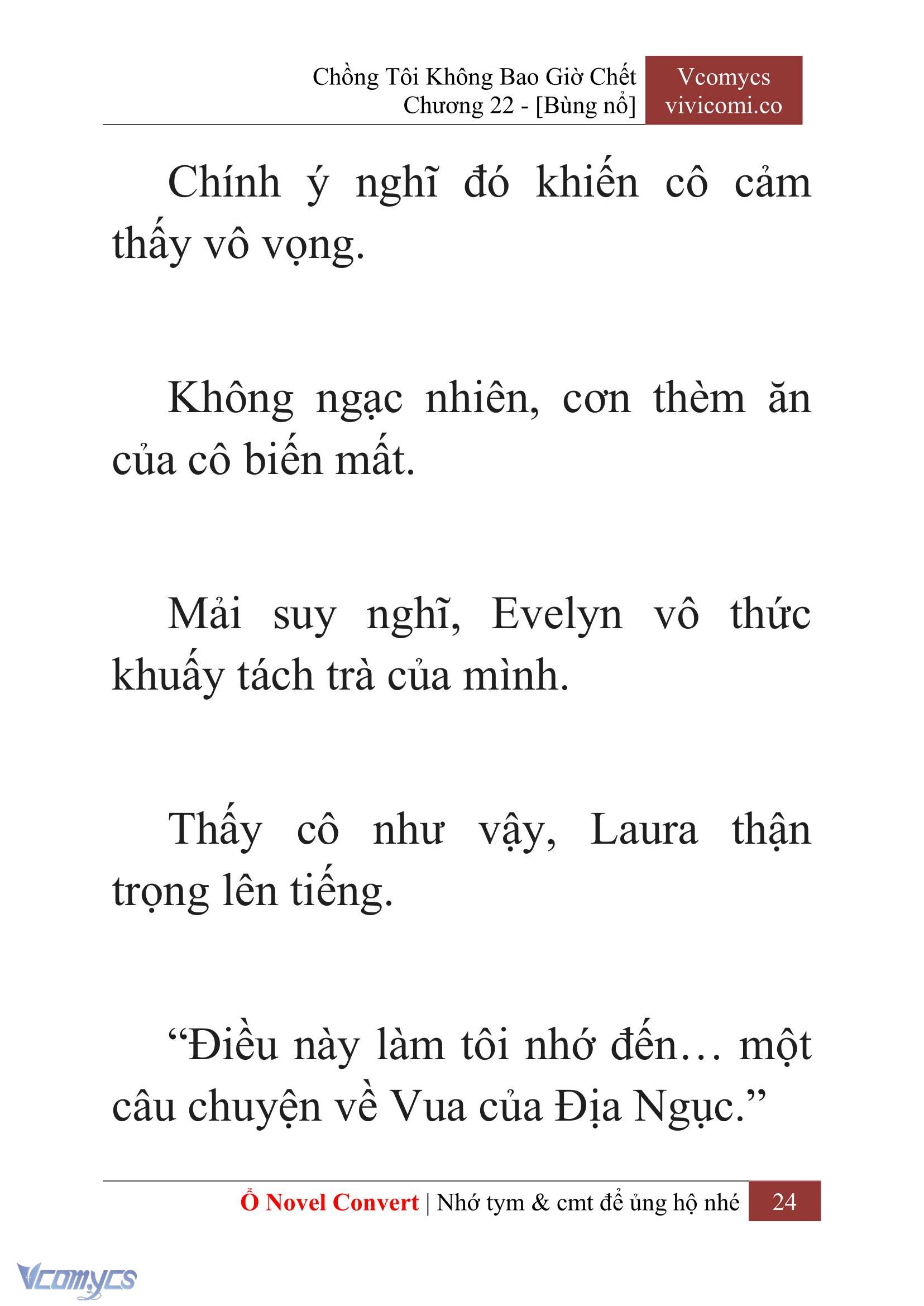 [Novel] Chồng Tôi Không Bao Giờ Chết Chap 22 - Trang 2