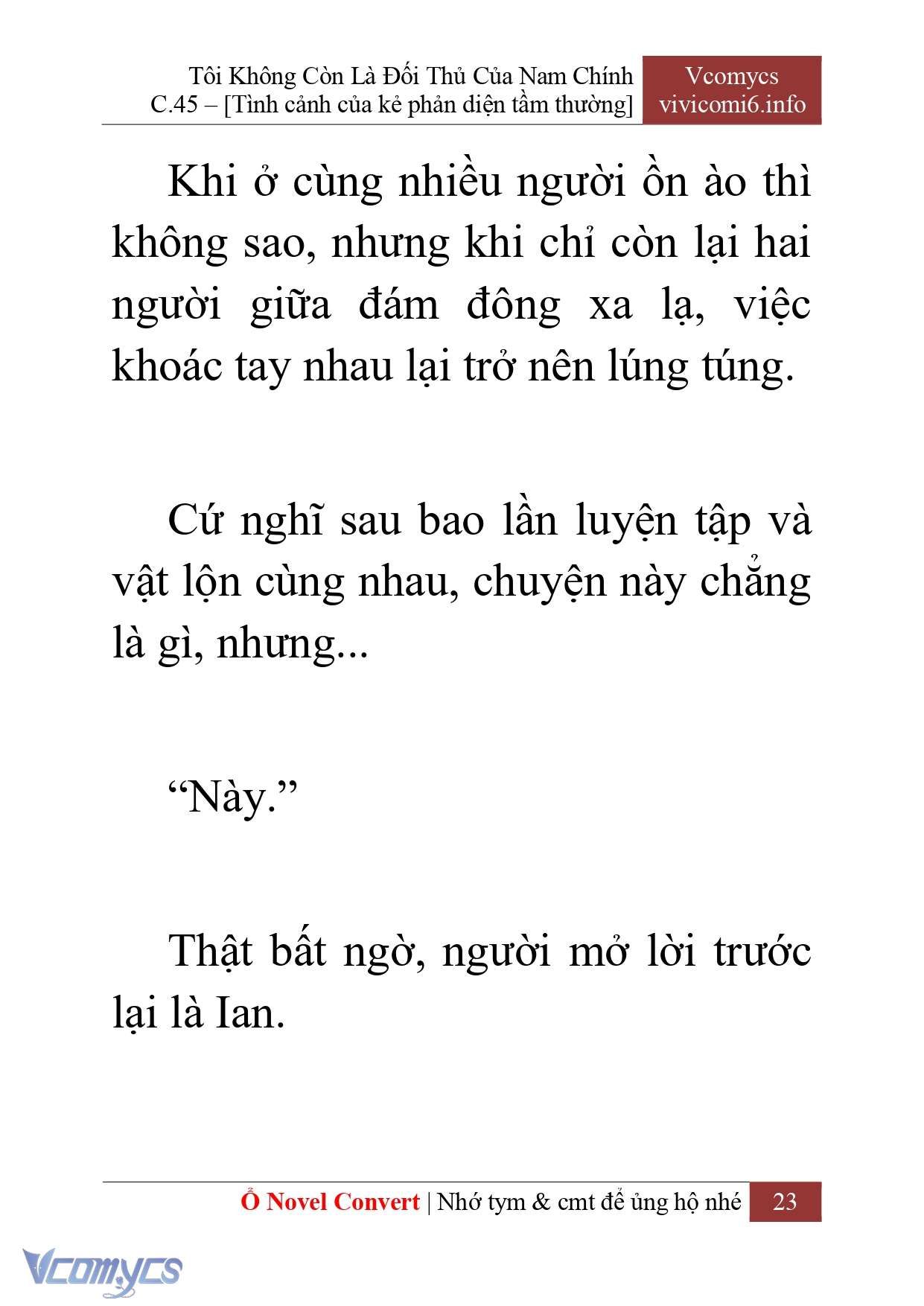 [Novel] Tôi Không Còn Là Đối Thủ Của Nam Chính Chap 45 - Trang 2