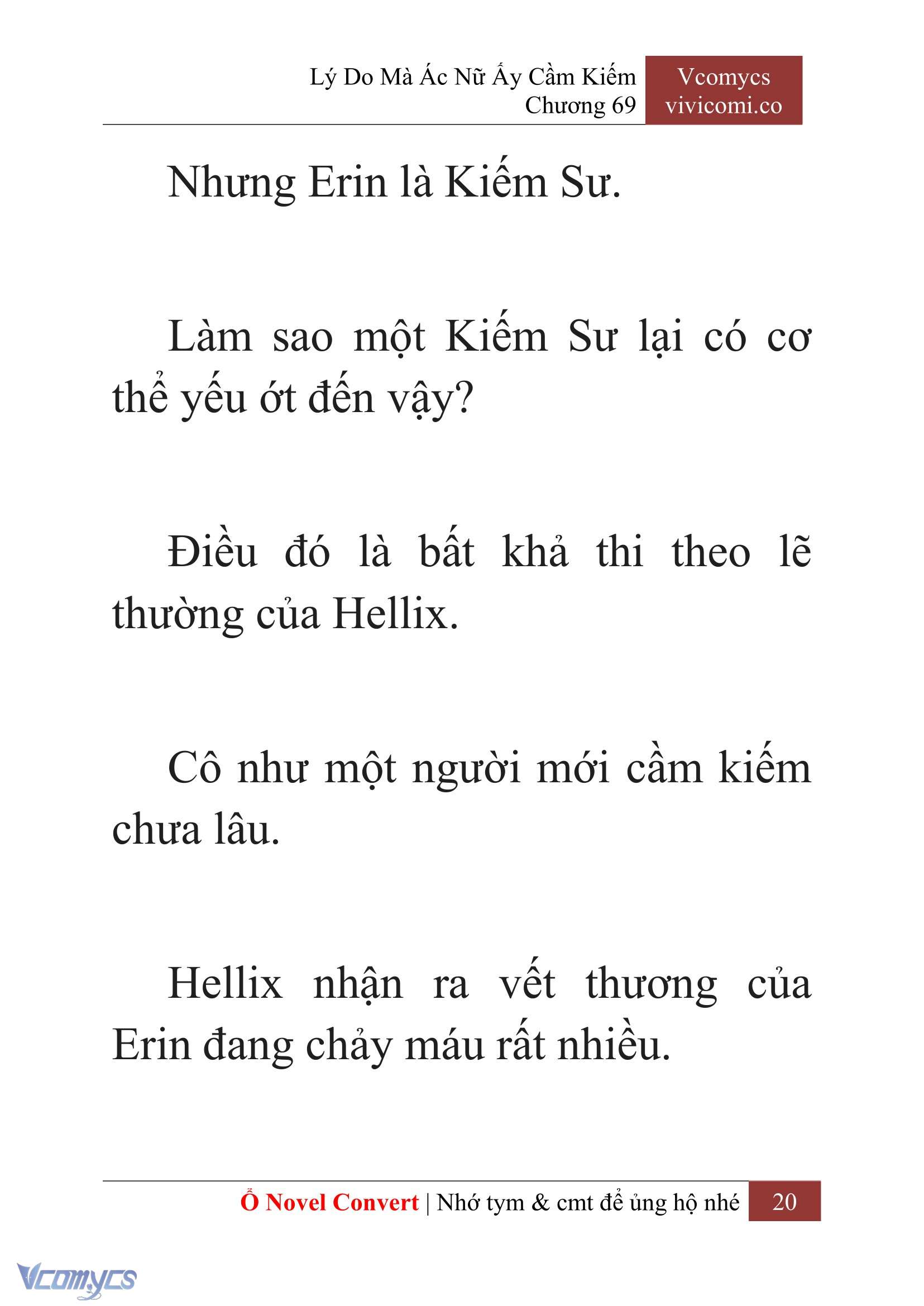 [Novel] Lý Do Mà Ác Nữ Ấy Cầm Kiếm Chap 69 - Next Chap 70