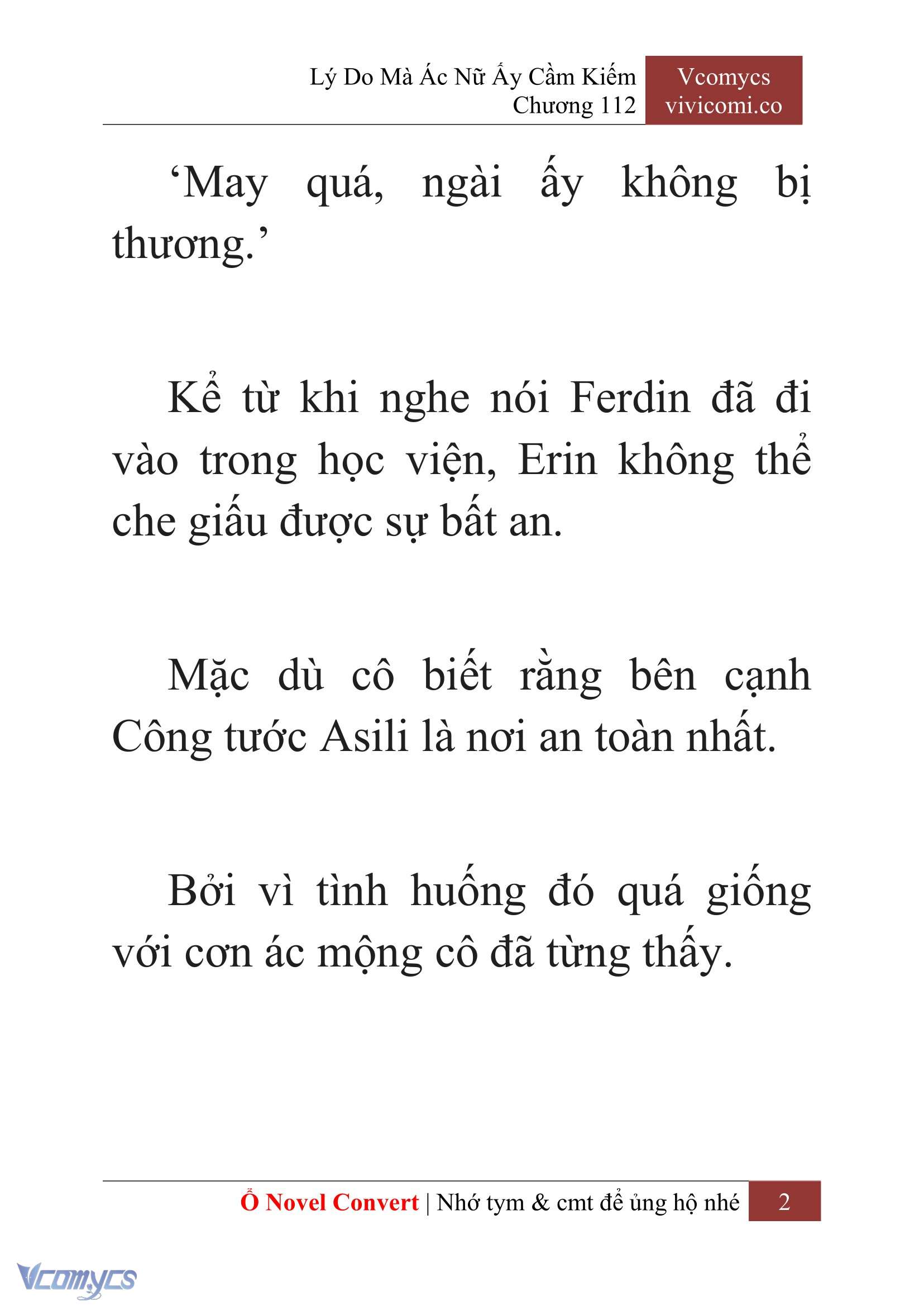 [Novel] Lý Do Mà Ác Nữ Ấy Cầm Kiếm Chap 112 - Trang 2