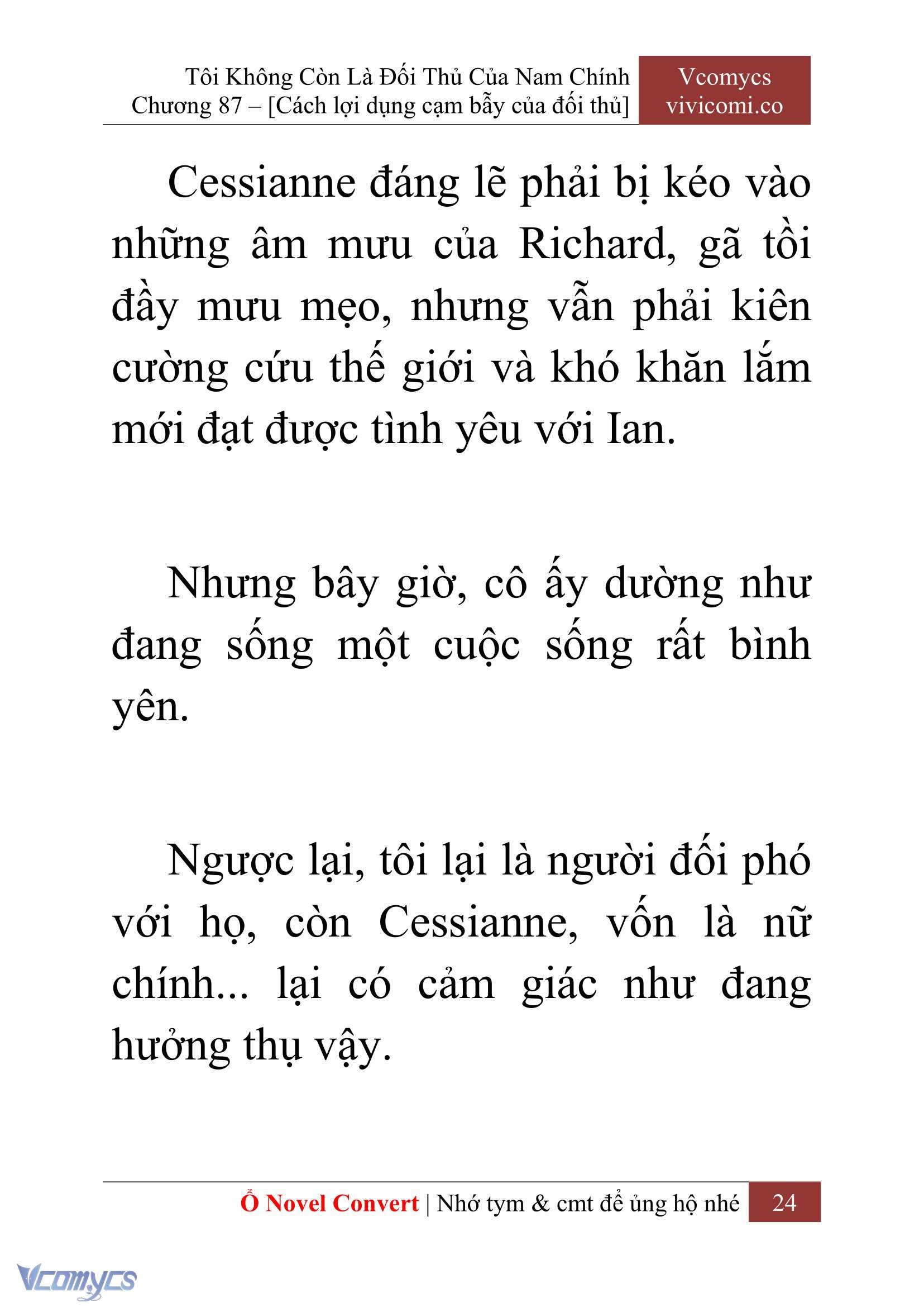 [Novel] Tôi Không Còn Là Đối Thủ Của Nam Chính Chap 87 - Trang 2