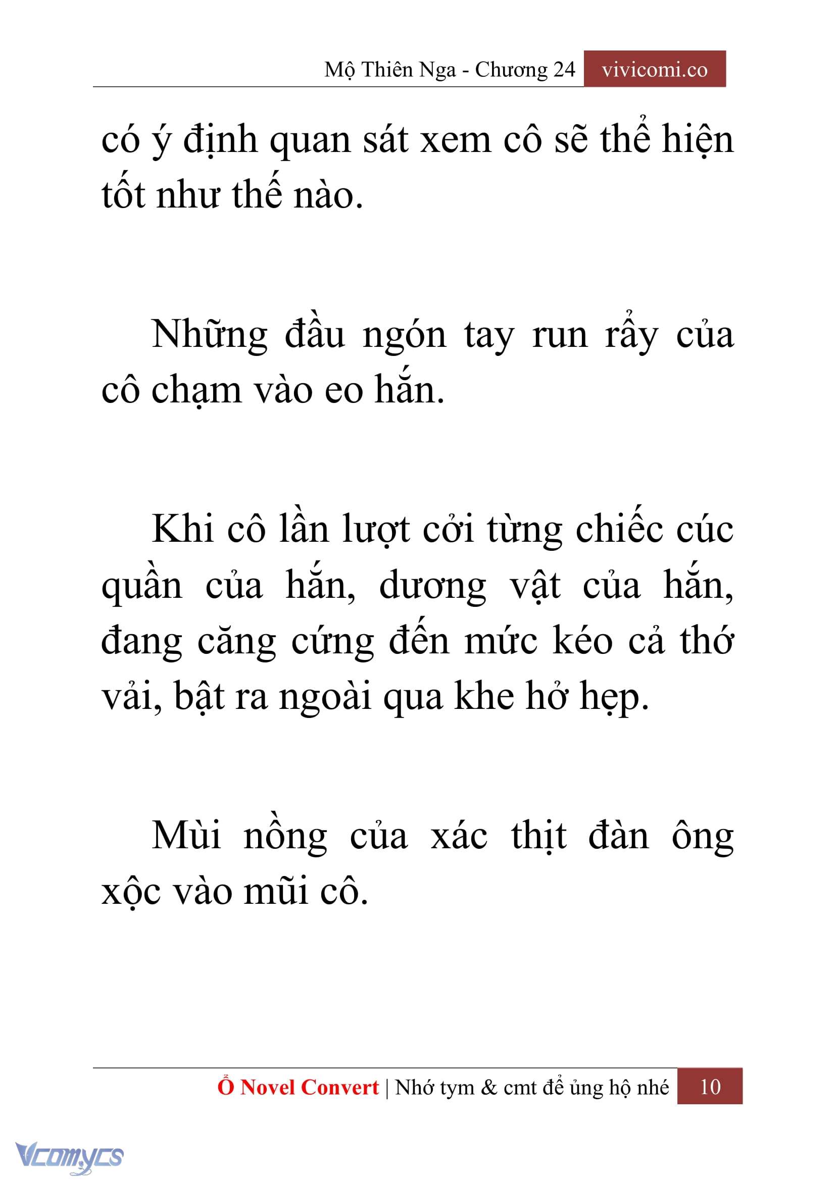 [Novel] Mộ Thiên Nga Chap 24 - Trang 2