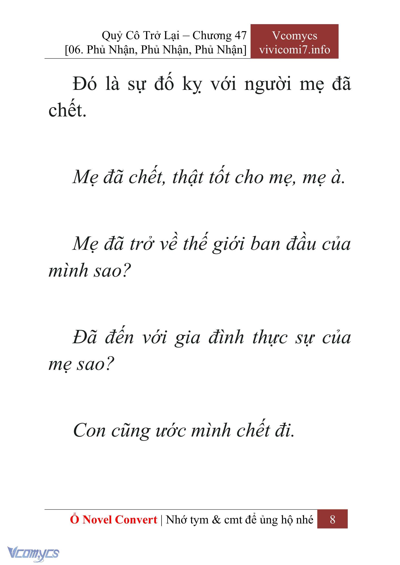 [Novel] Quý Cô Trở Lại Chap 47 - Trang 2