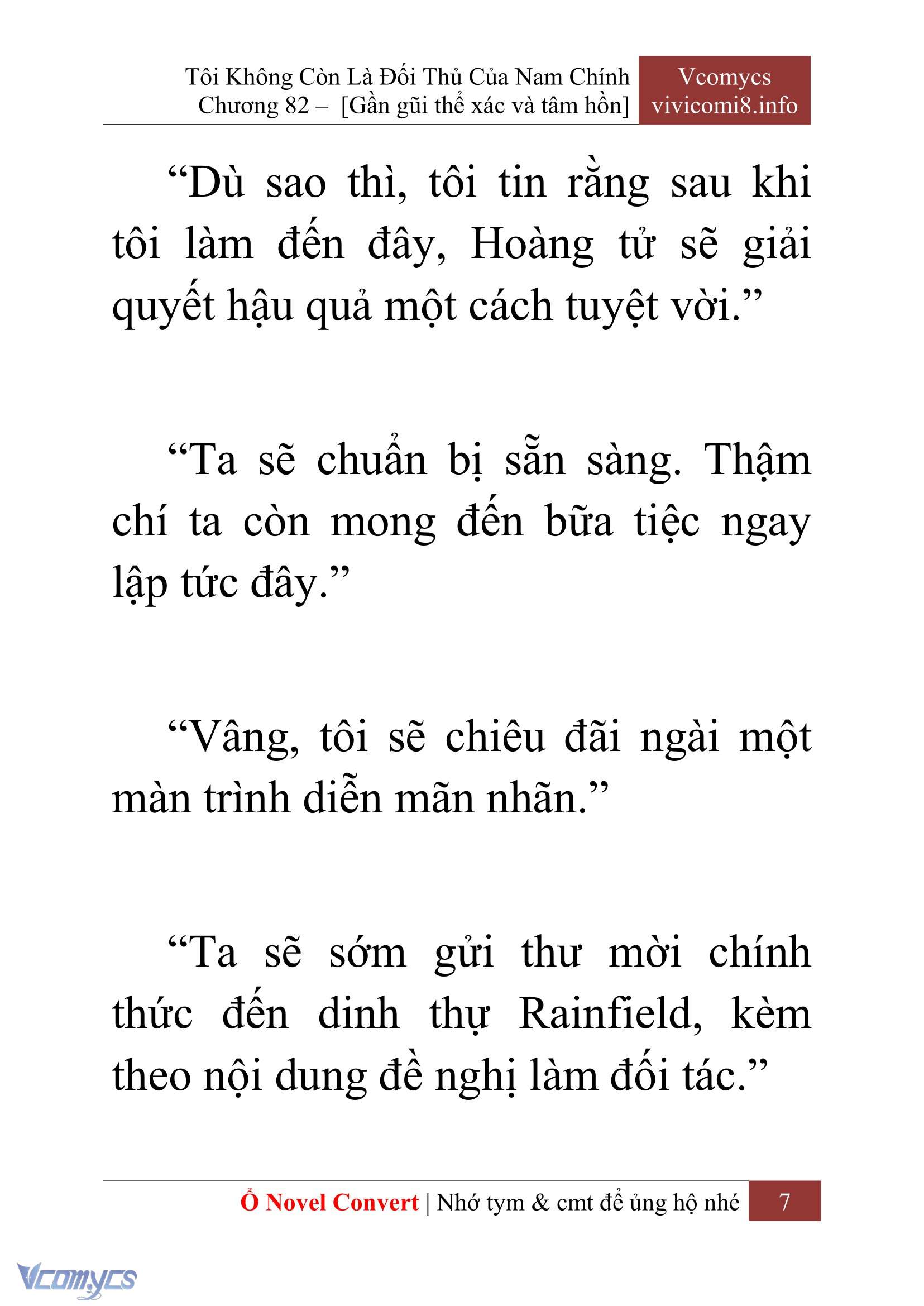 [Novel] Tôi Không Còn Là Đối Thủ Của Nam Chính Chap 82 - Trang 2