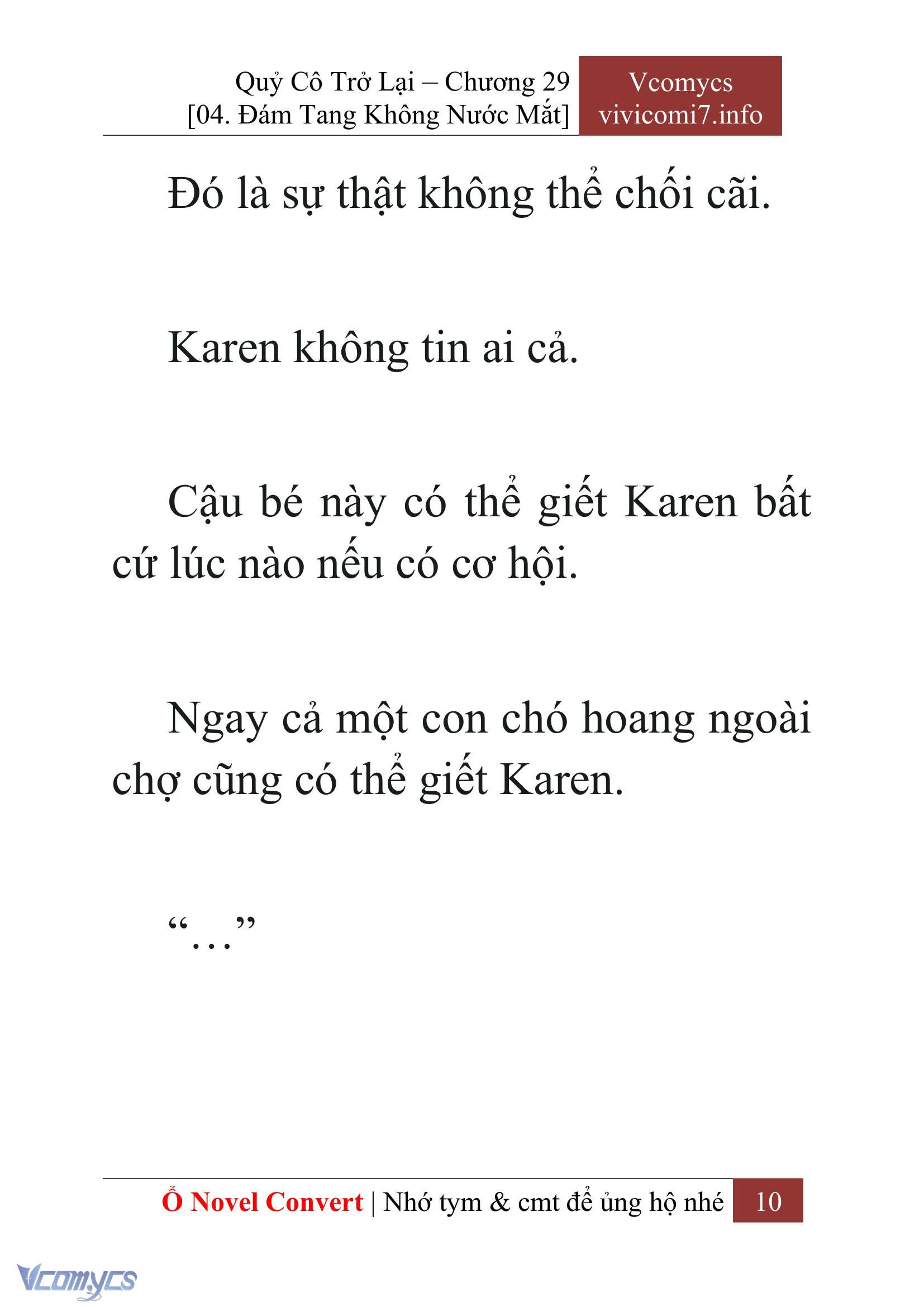 [Novel] Quý Cô Trở Lại Chap 29 - Trang 2