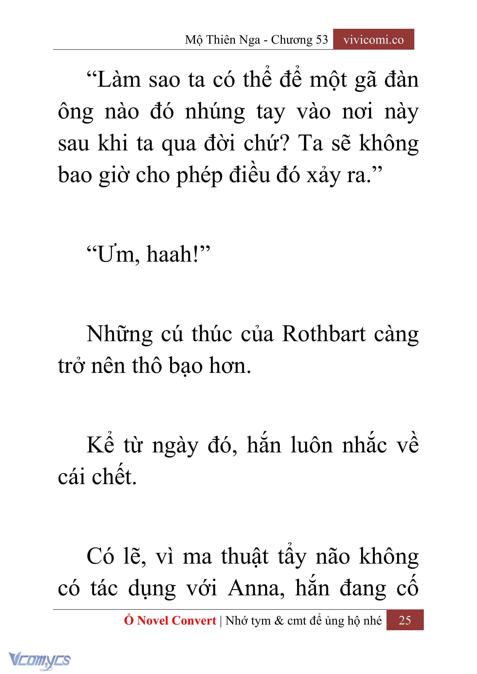 [Novel] Mộ Thiên Nga Chap 53 - Next 