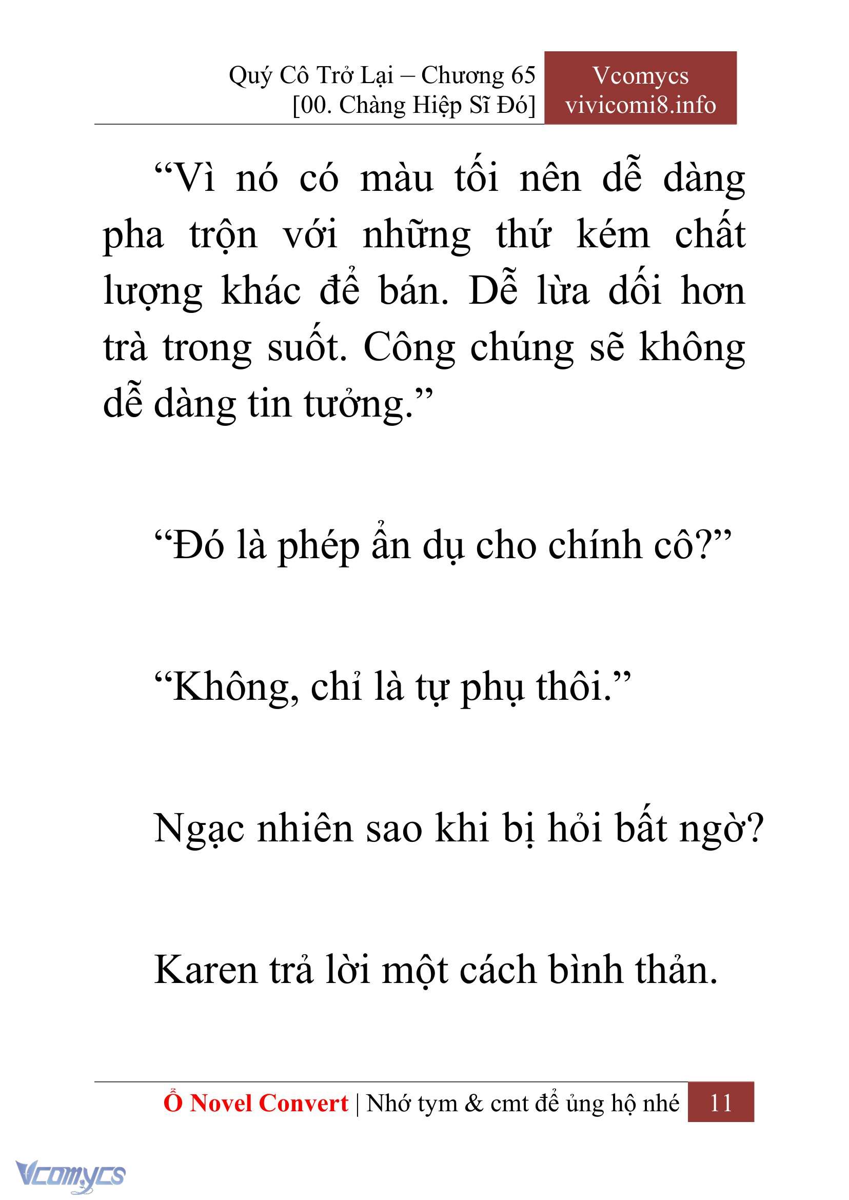 [Novel] Quý Cô Trở Lại Chap 65 - Trang 2