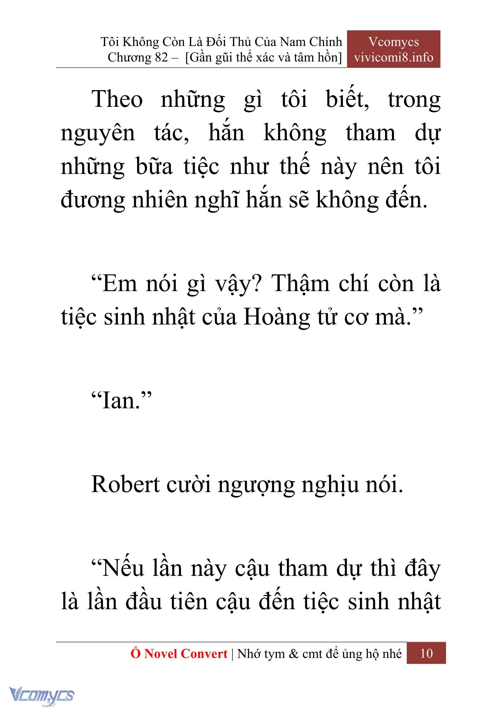 [Novel] Tôi Không Còn Là Đối Thủ Của Nam Chính Chap 82 - Trang 2