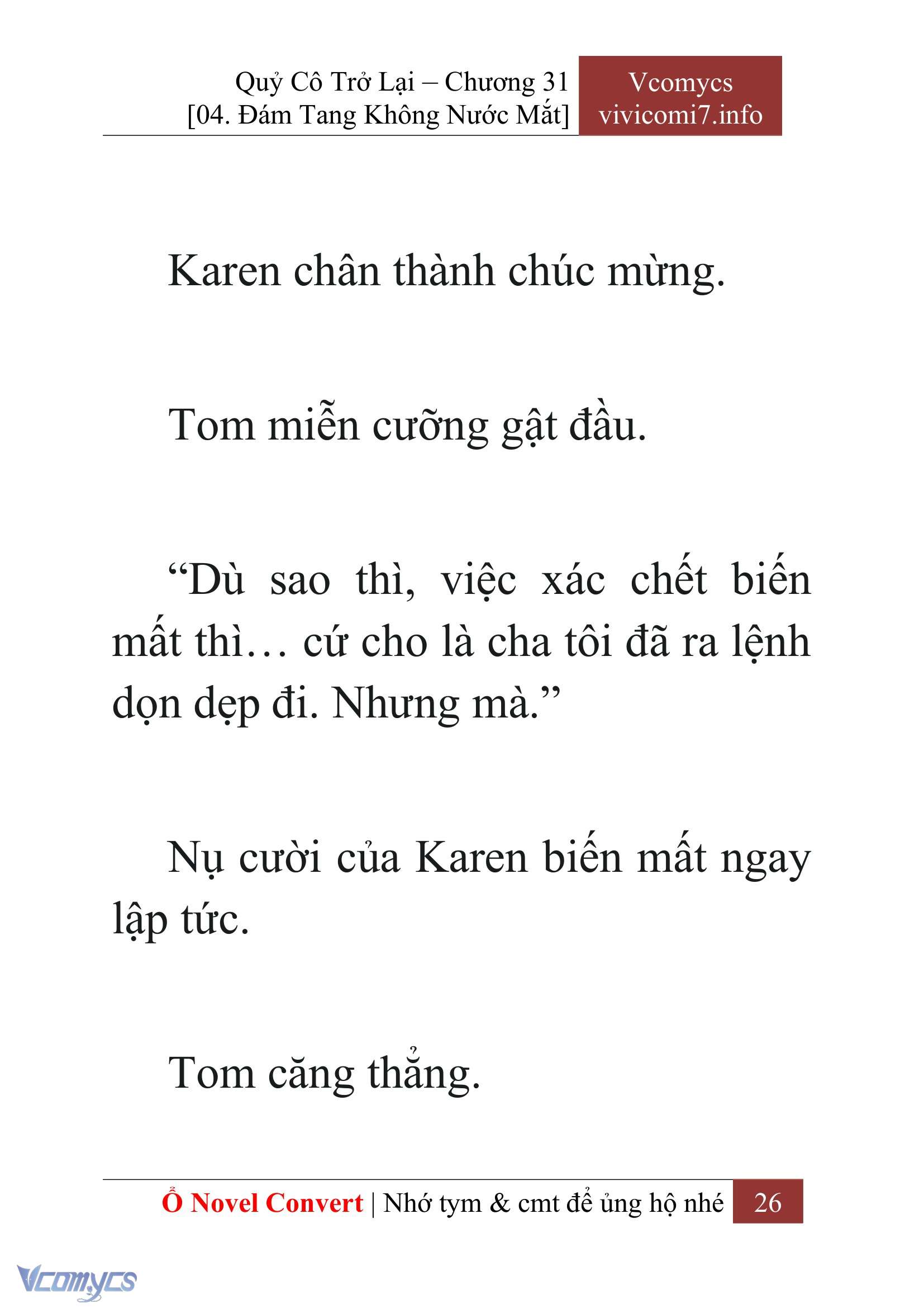 [Novel] Quý Cô Trở Lại Chap 31 - Trang 2
