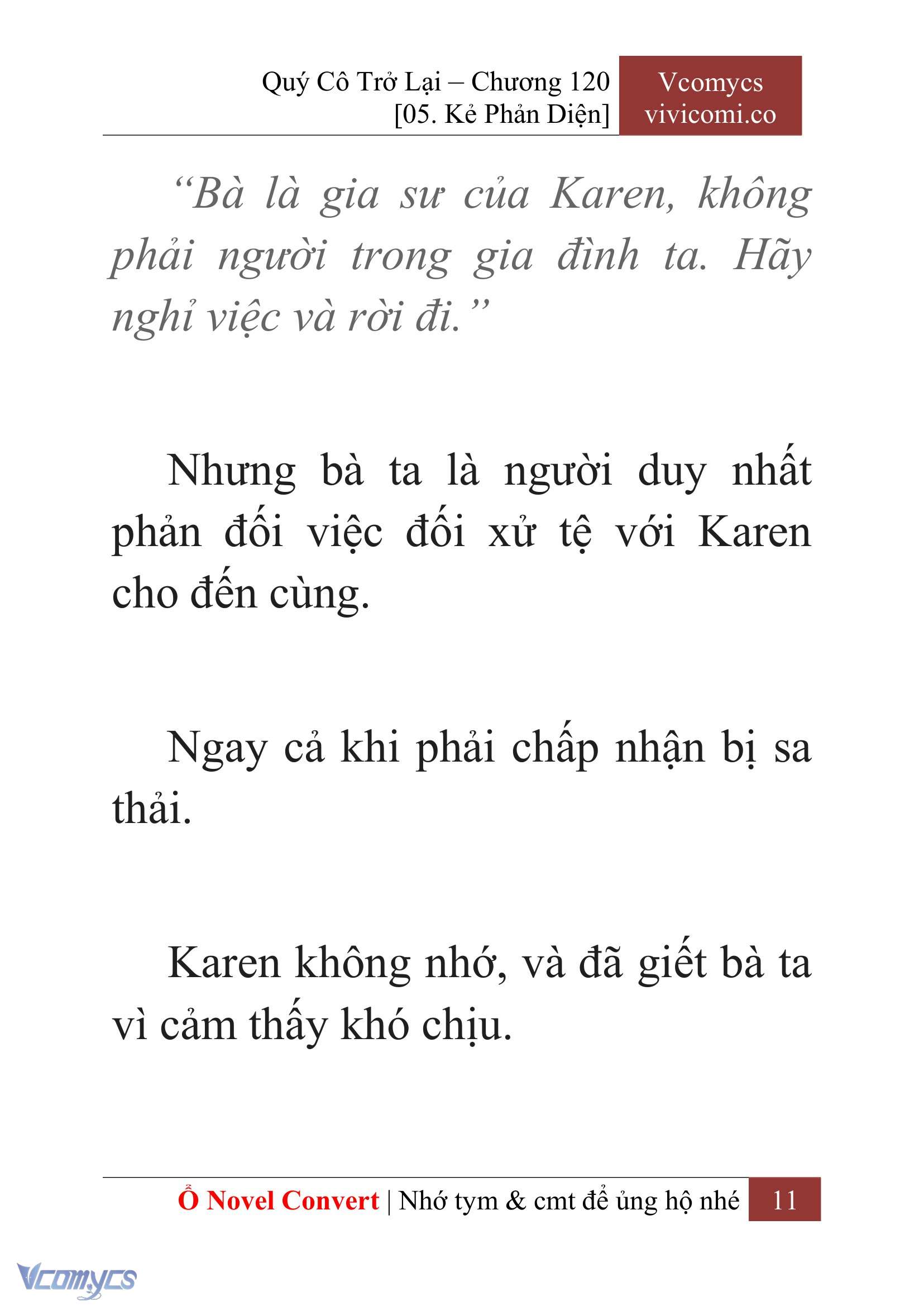[Novel] Quý Cô Trở Lại Chap 120 - Trang 2