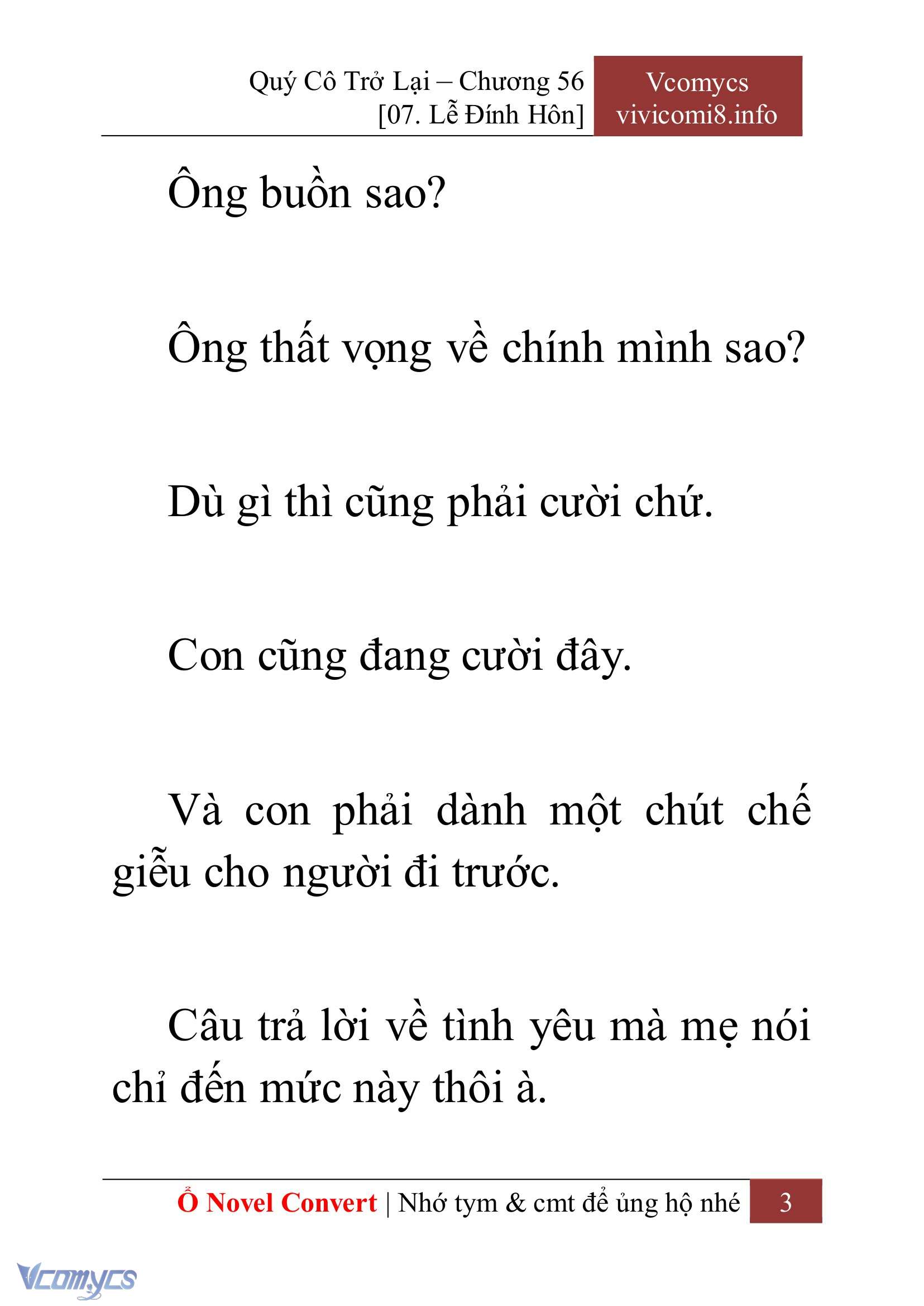 [Novel] Quý Cô Trở Lại Chap 56 - Trang 2