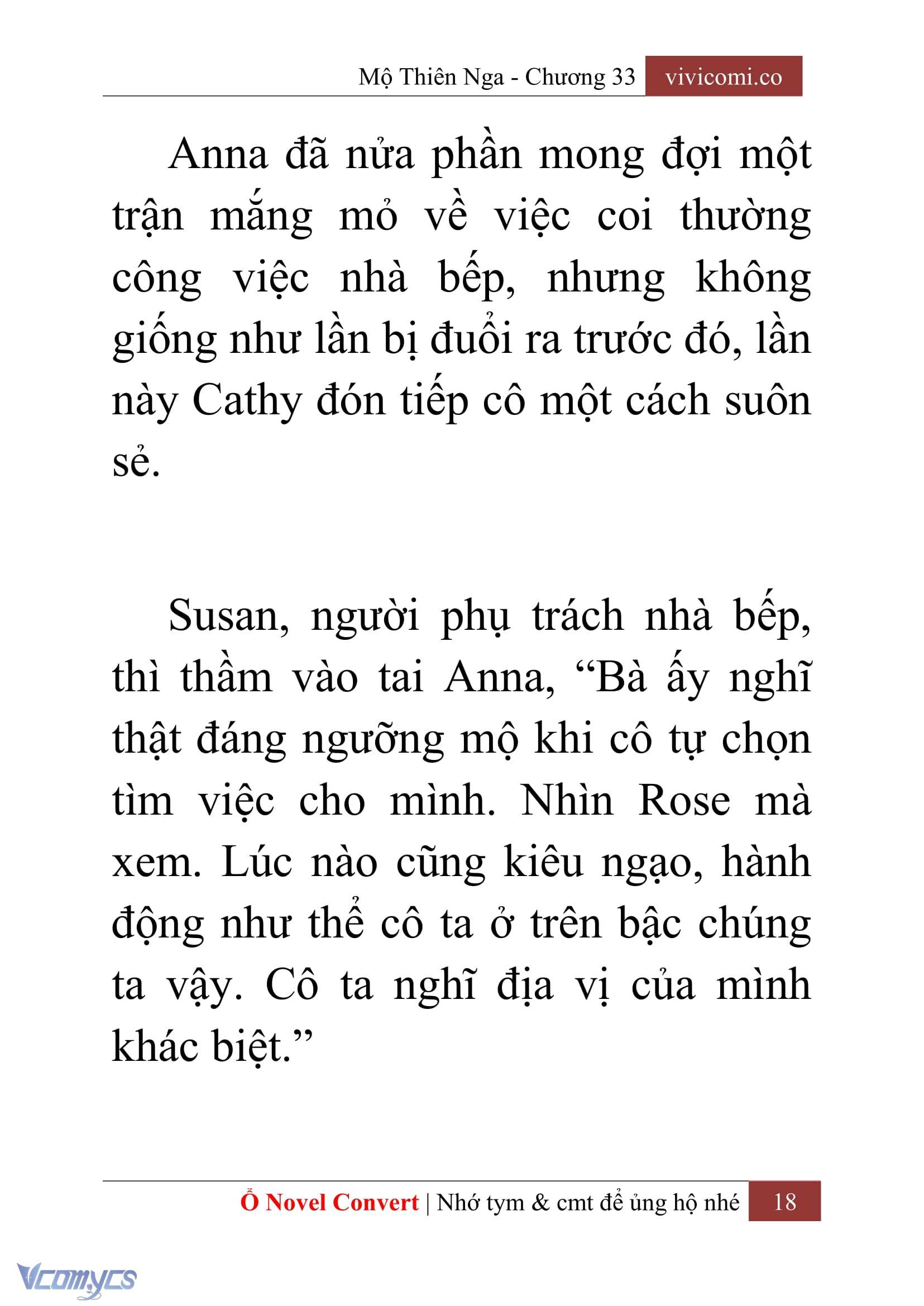 [Novel] Mộ Thiên Nga Chap 33 - Trang 2