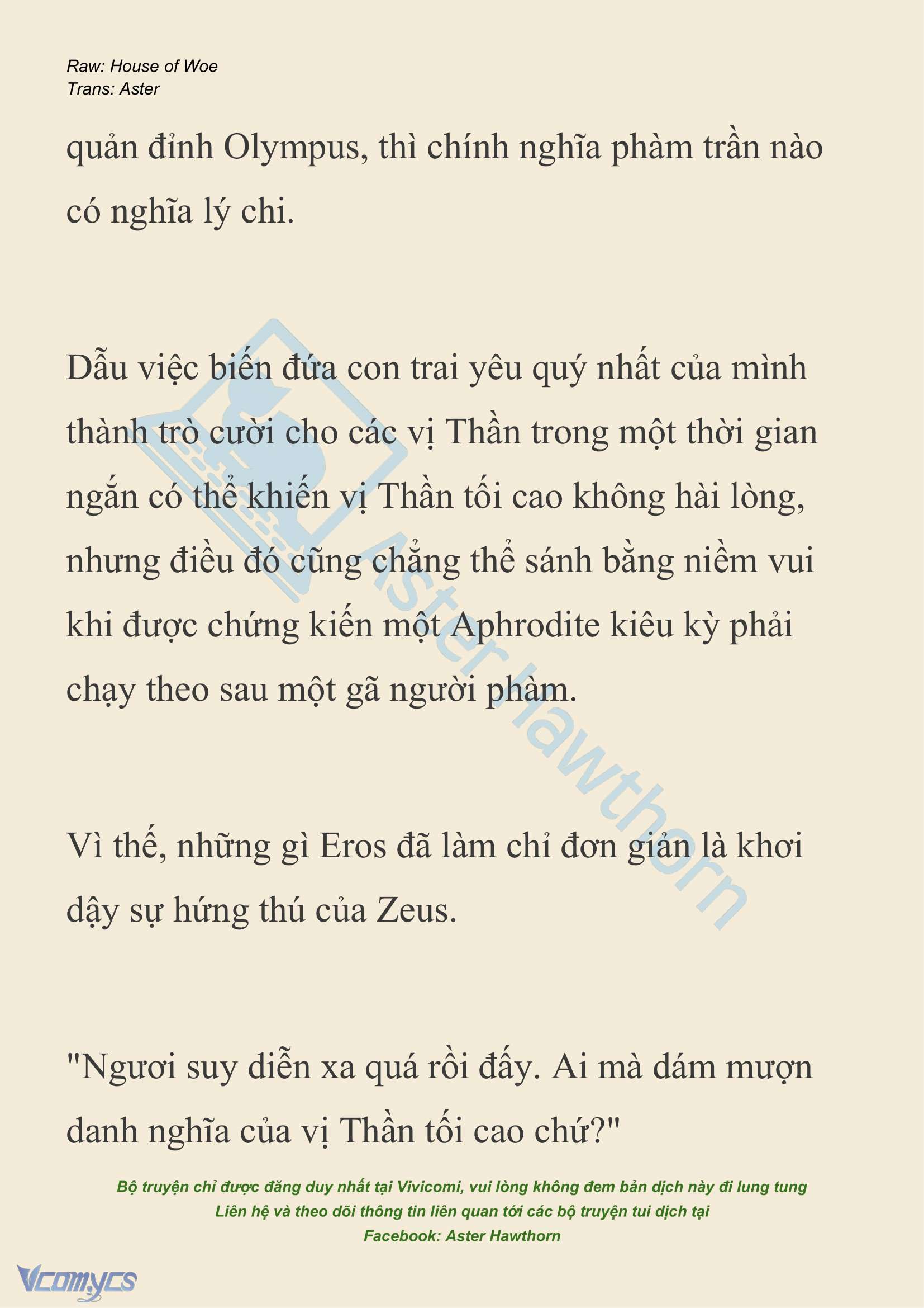 [NOVEL] Dành Cho Các Nữ Thần: Dành cho Psyche Chap 26 - Trang 2