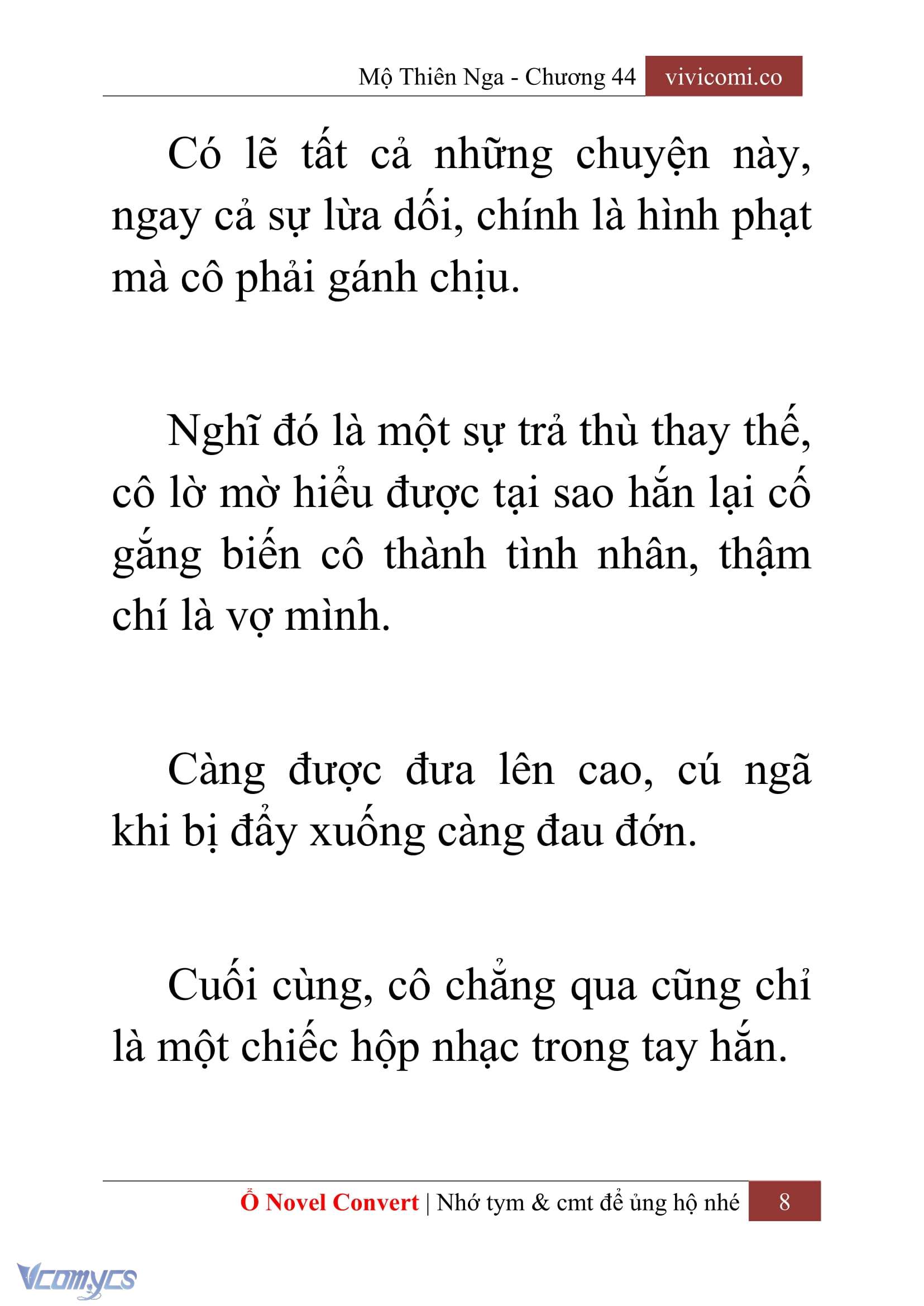[Novel] Mộ Thiên Nga Chap 44 - Trang 2