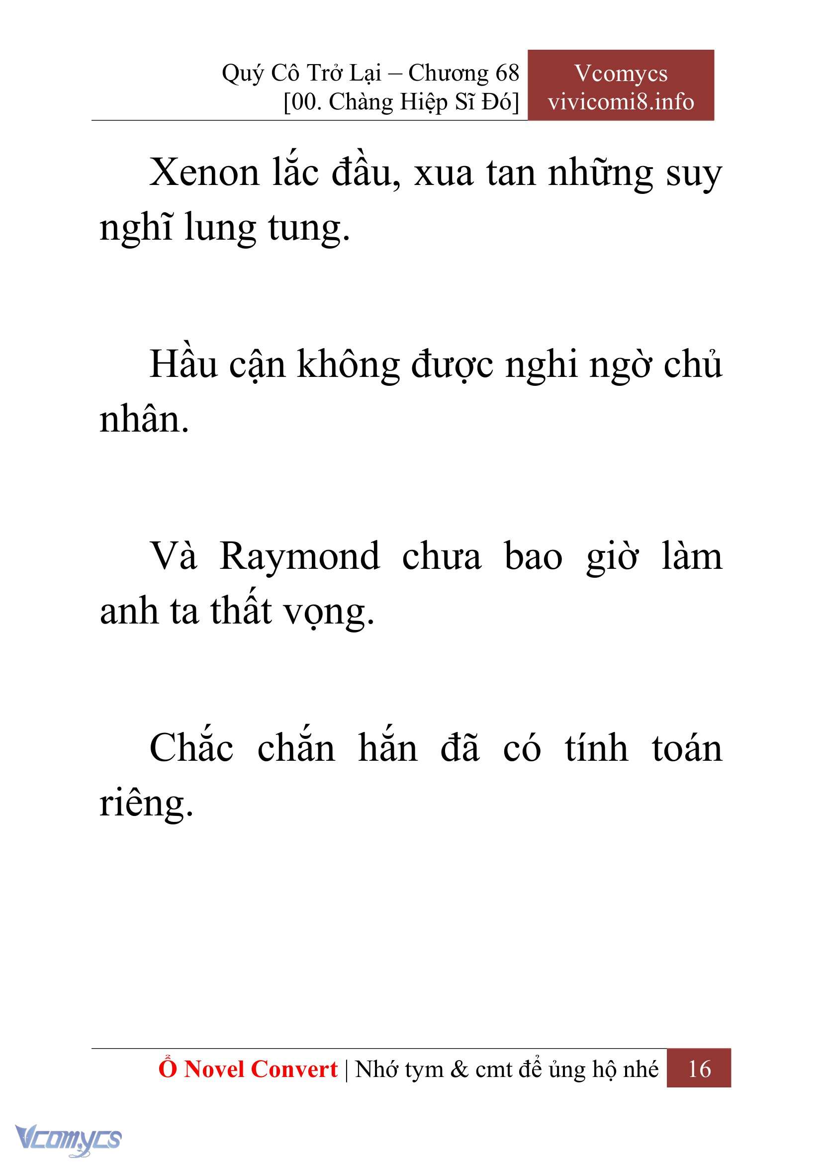 [Novel] Quý Cô Trở Lại Chap 68 - Trang 2