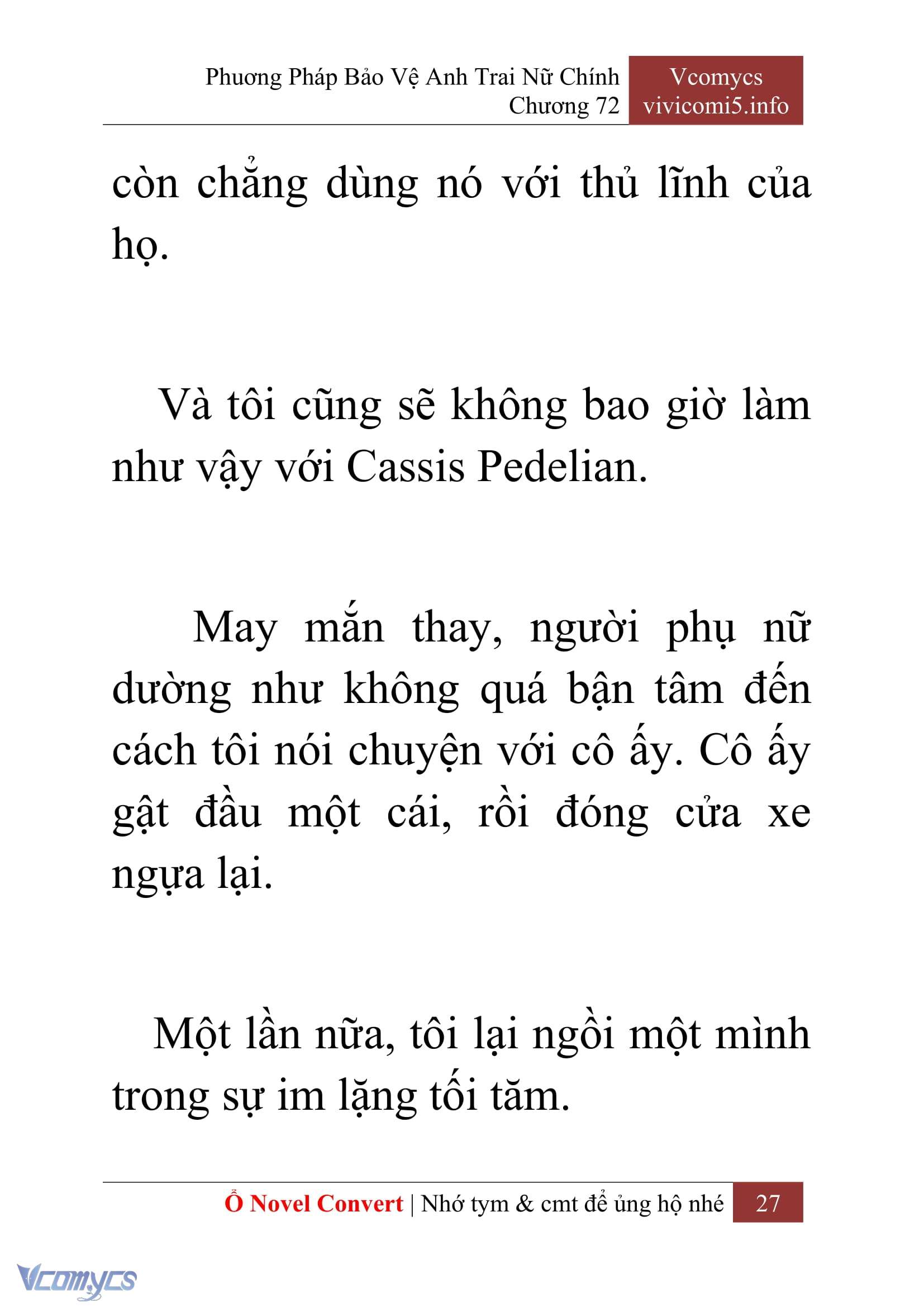 [Novel] Phương Pháp Bảo Vệ Anh Trai Nữ Chính Chap 72 - Trang 2